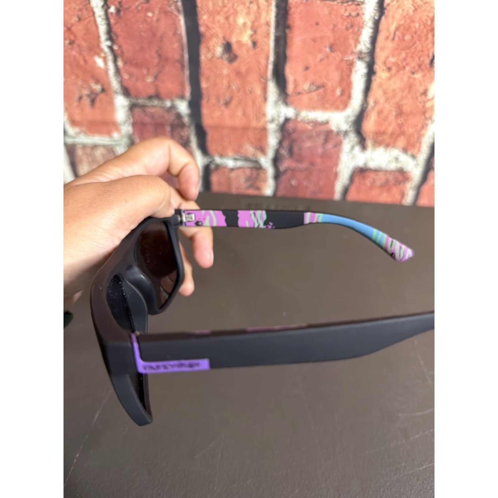 Quiksilver Quiksilver Sunglasses Unisex Square Matte Black Mirrored UV400 Lightweight Plastic Polycarbonate Sports Square Frames Size ONE SIZE - 4 Thumbnail