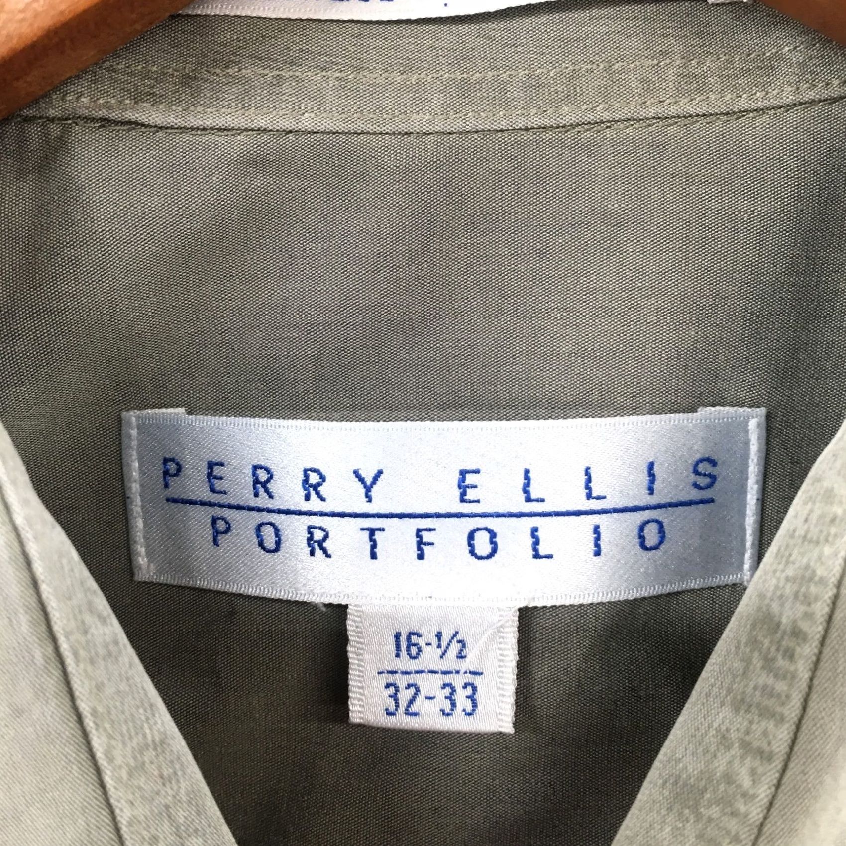Sperry Perry Ellise Button-Up Shirt Top Mens 16 Green Cotton Dolman Long Sleeve Collar Shirt Size US L / EU 52-54 / 3 - 7 Thumbnail