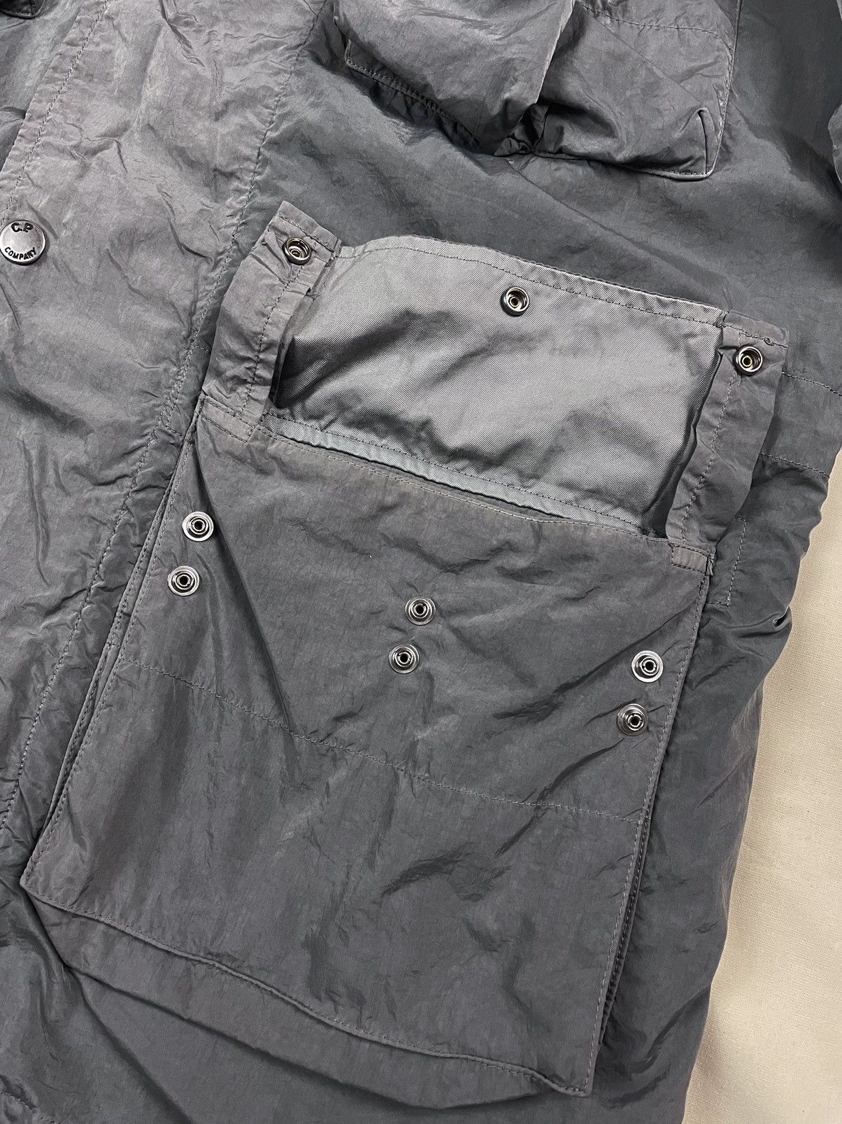 C.P. Company AW2006 Nylon Parka Shearling Hood Cargo Jacket Wool Vintage Size US M / EU 48-50 / 2 - 3 Thumbnail