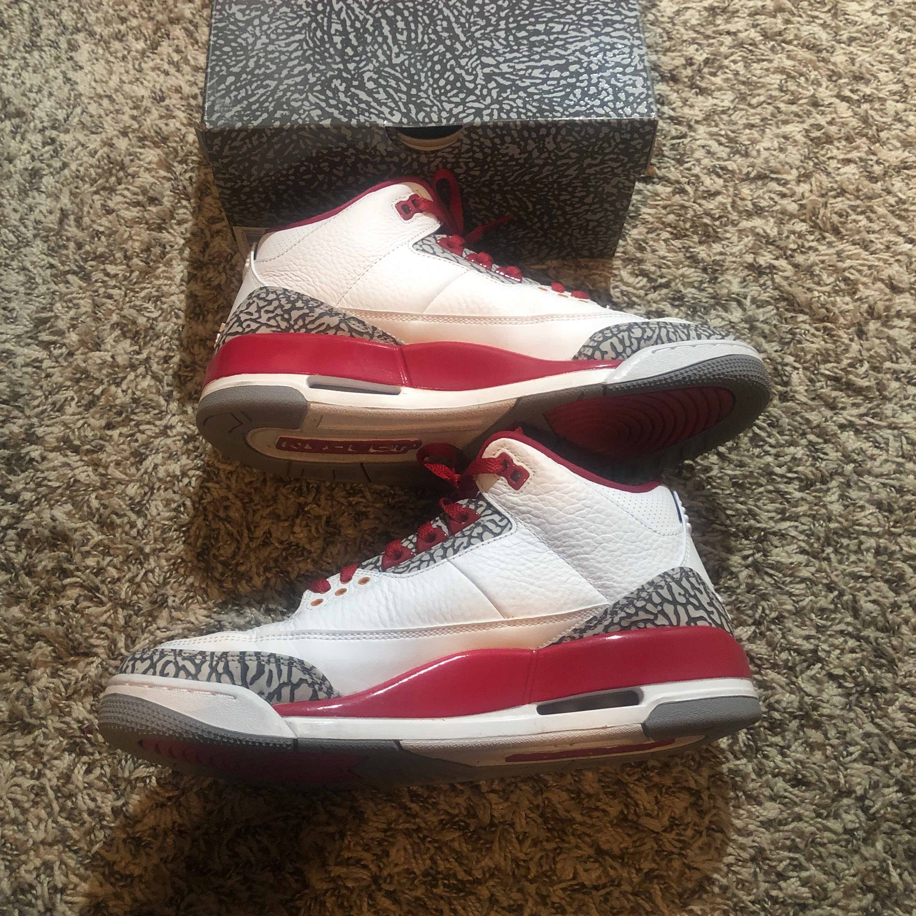PRE-OWNED WITH OG BOX!! Air Jordan 3 Retro “Cardinal Red” Jordan Brand × Nike Air Jordan 3 Retro “Cardinal Red” | Grailed main image 2