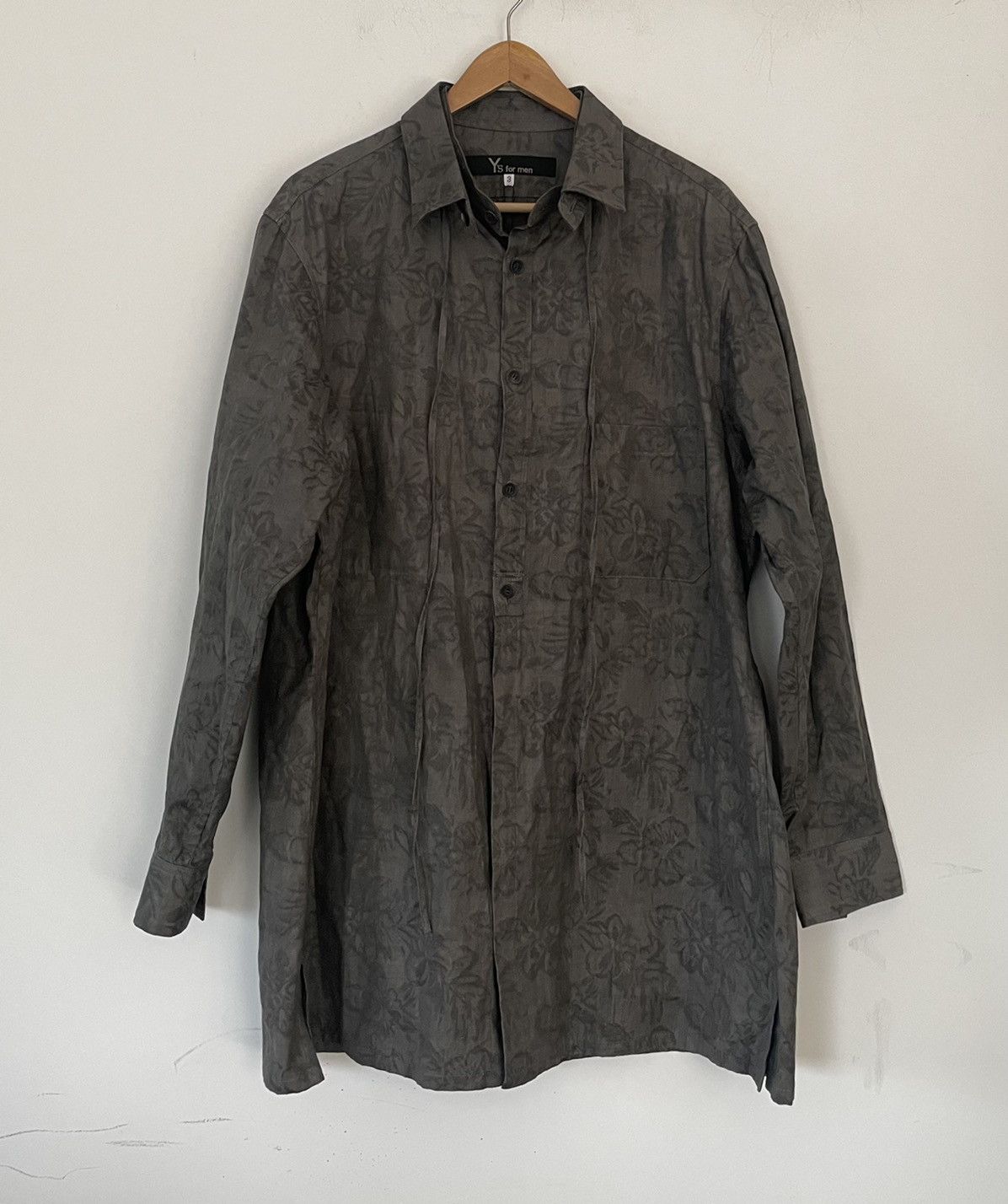 Yohji Yamamoto Floral shirt with double collar Size US M / EU 48-50 / 2 - 3 Thumbnail
