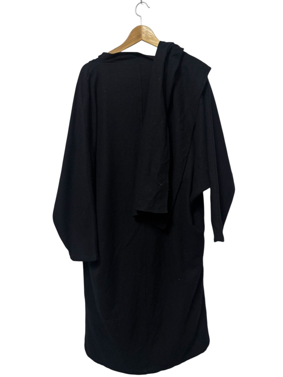 Y's × Yohji Yamamoto Y’s Yohji Yamamoto Wool Black Cabardine Oversize With Scaf Size US XXL / EU 58 / 5 - 2 Thumbnail