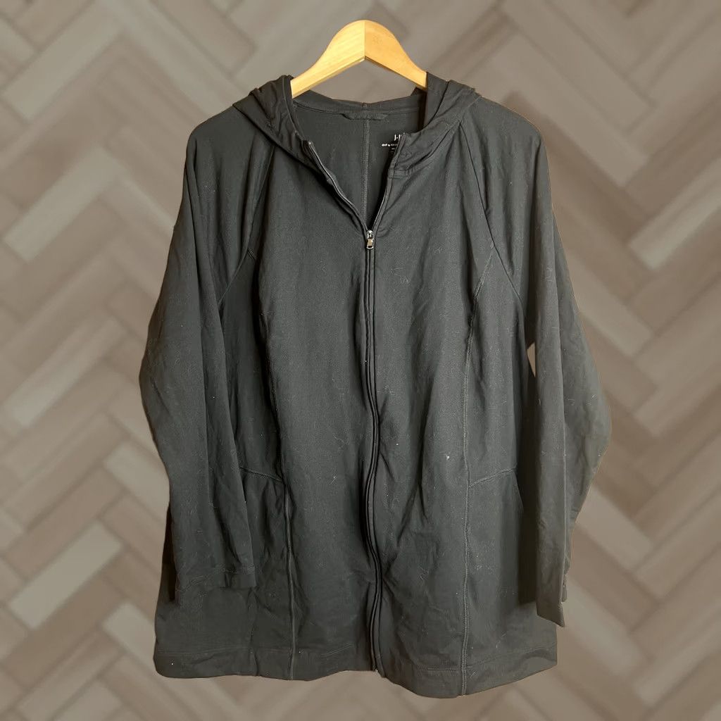 J. Jill J Jill Fit Track Jacket Black XL Sport Out & About Size XL / US 12-14 / IT 48-50 - 1 Thumbnail