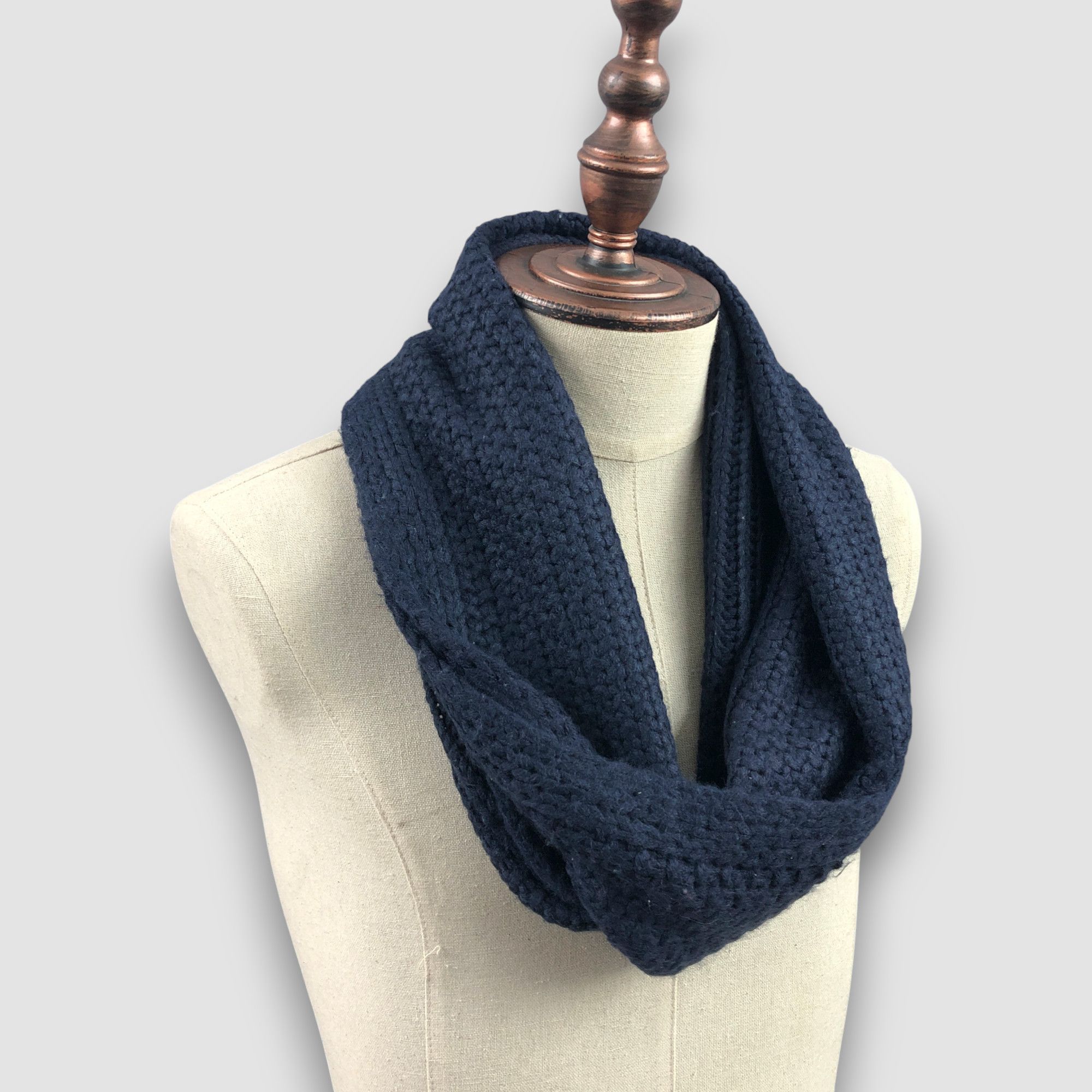 Beams Plus Vintage Beams Infinity Scarf Crochet Knit Wool Scarves. Size ONE SIZE - 1 Thumbnail