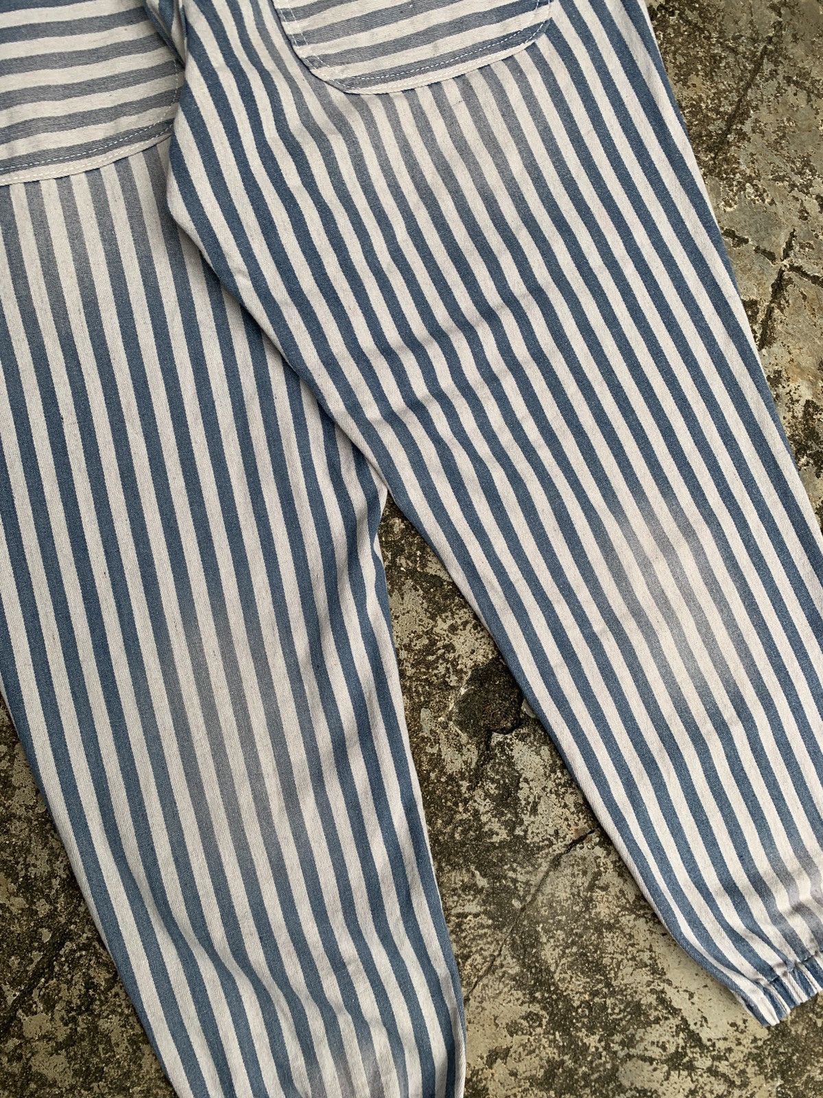 Issey Miyake × Japanese Brand × Ne-Net 2000s Ne-net Japan by Issey Miyake Stripes Relax DenimPants Size 29" - 7 Thumbnail