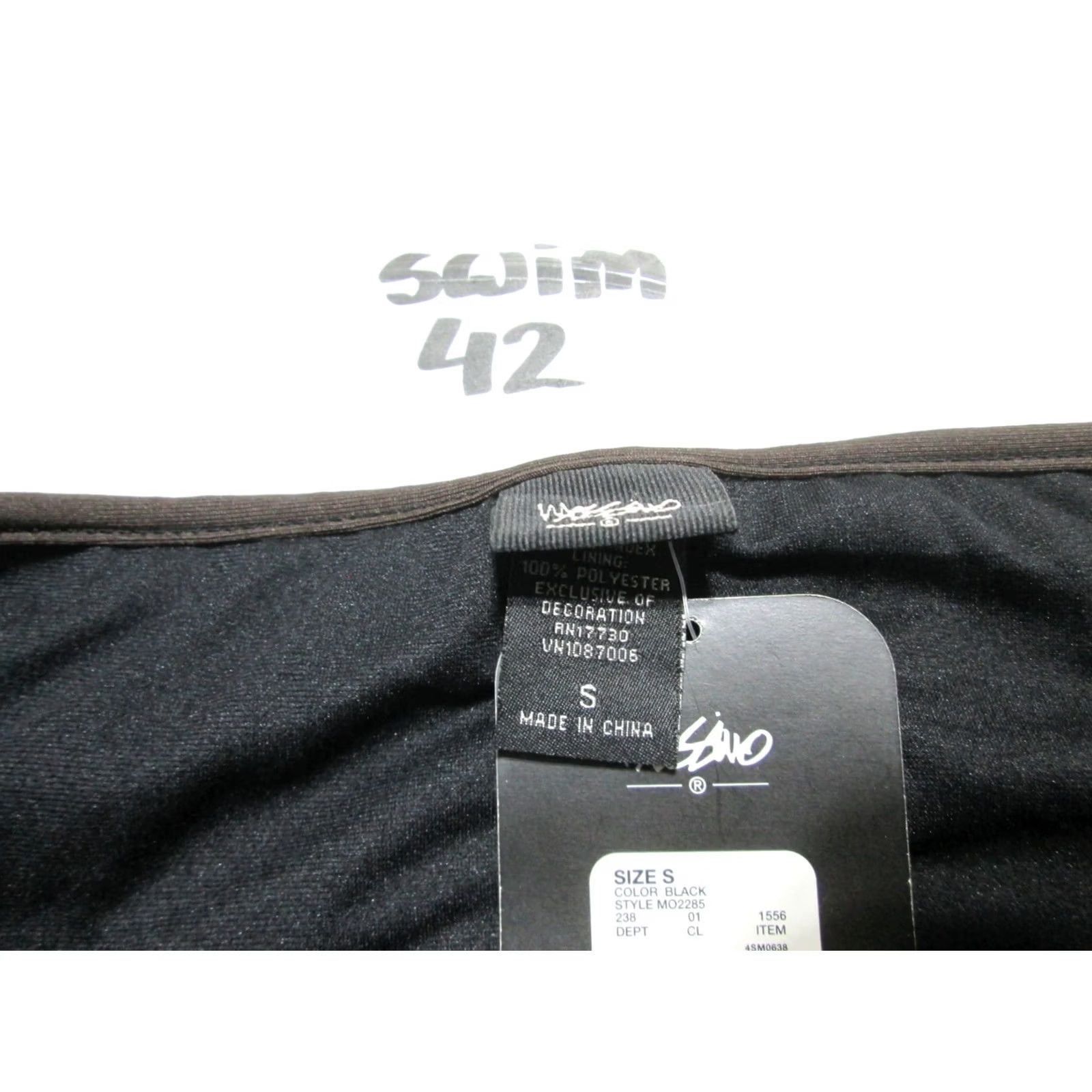 Mossimo Mossimo Womens Bottom Hipster Beaded Tie Side Bikini Black S Size 28" / US 6 / IT 42 - 5 Thumbnail