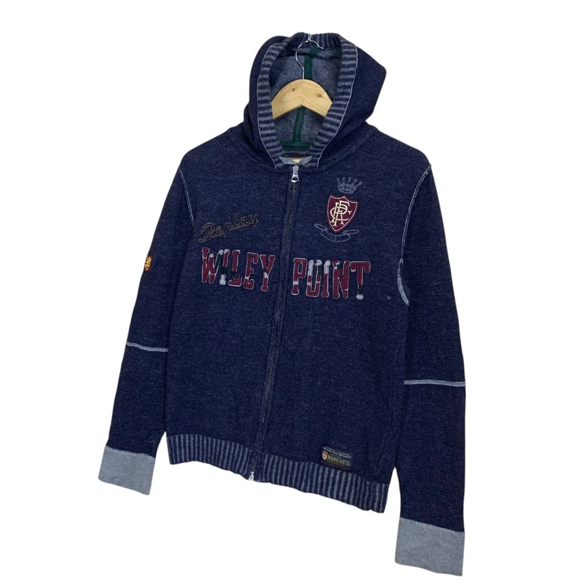 Replay Replay Big Logo Zipper Hoodie Knit Size US M / EU 48-50 / 2 - 3 Thumbnail