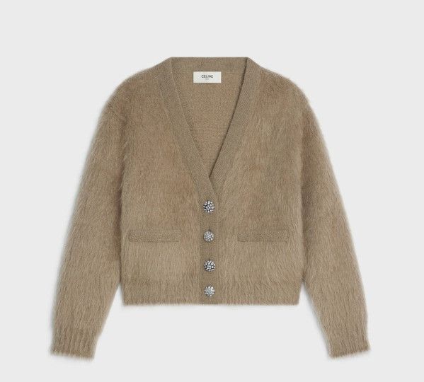 Celine o1w1db10925 2AD0E440U Cardigan Jacket in Beige Size XS / US 0-2 / IT 36-38 - 1 Thumbnail