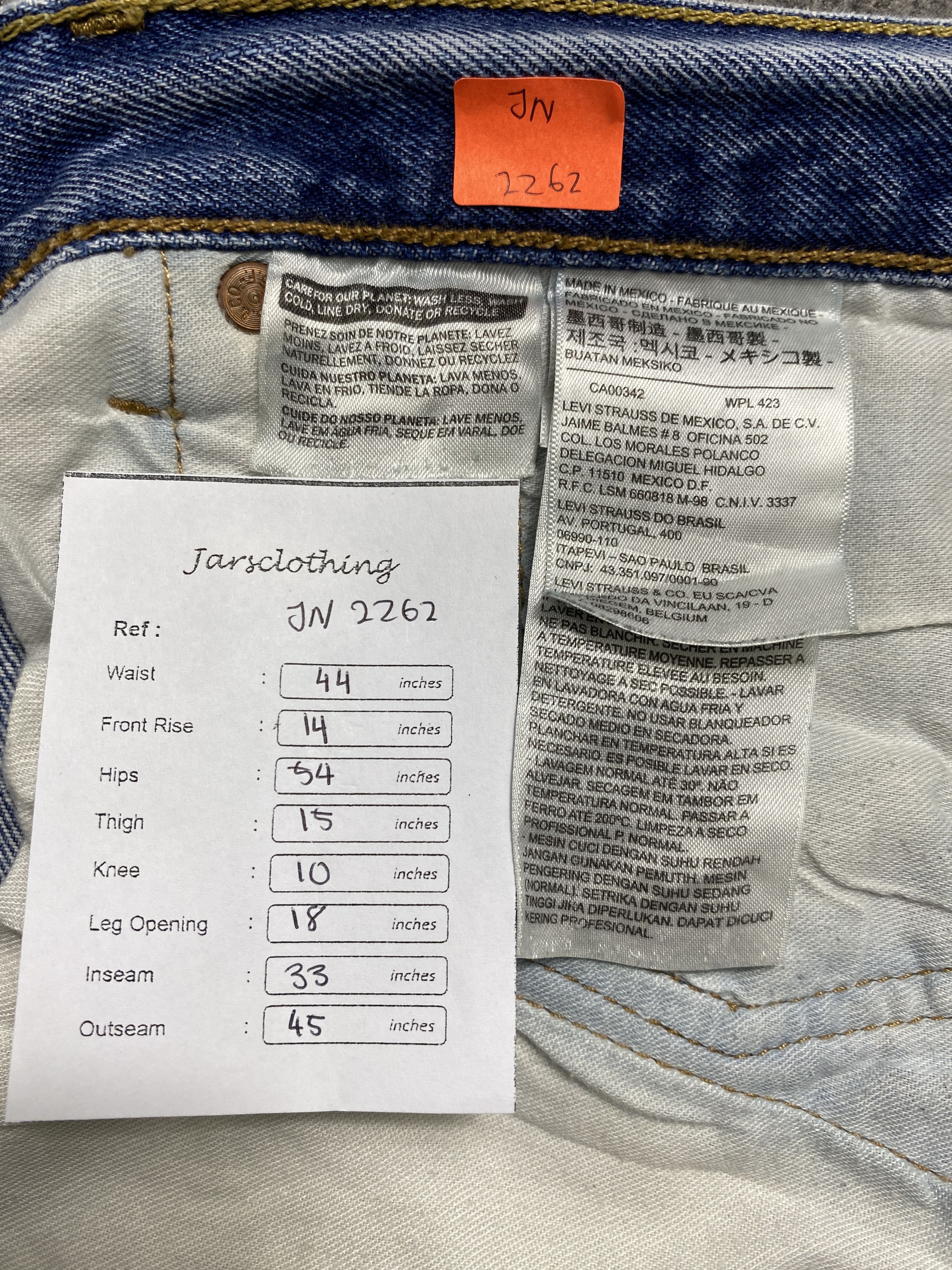 Japanese Brand Ripped Dirty Blue Vintage Levi's 501 32x30.5 Denim -JN2262 Size US 32 / EU 48 - 8 Thumbnail
