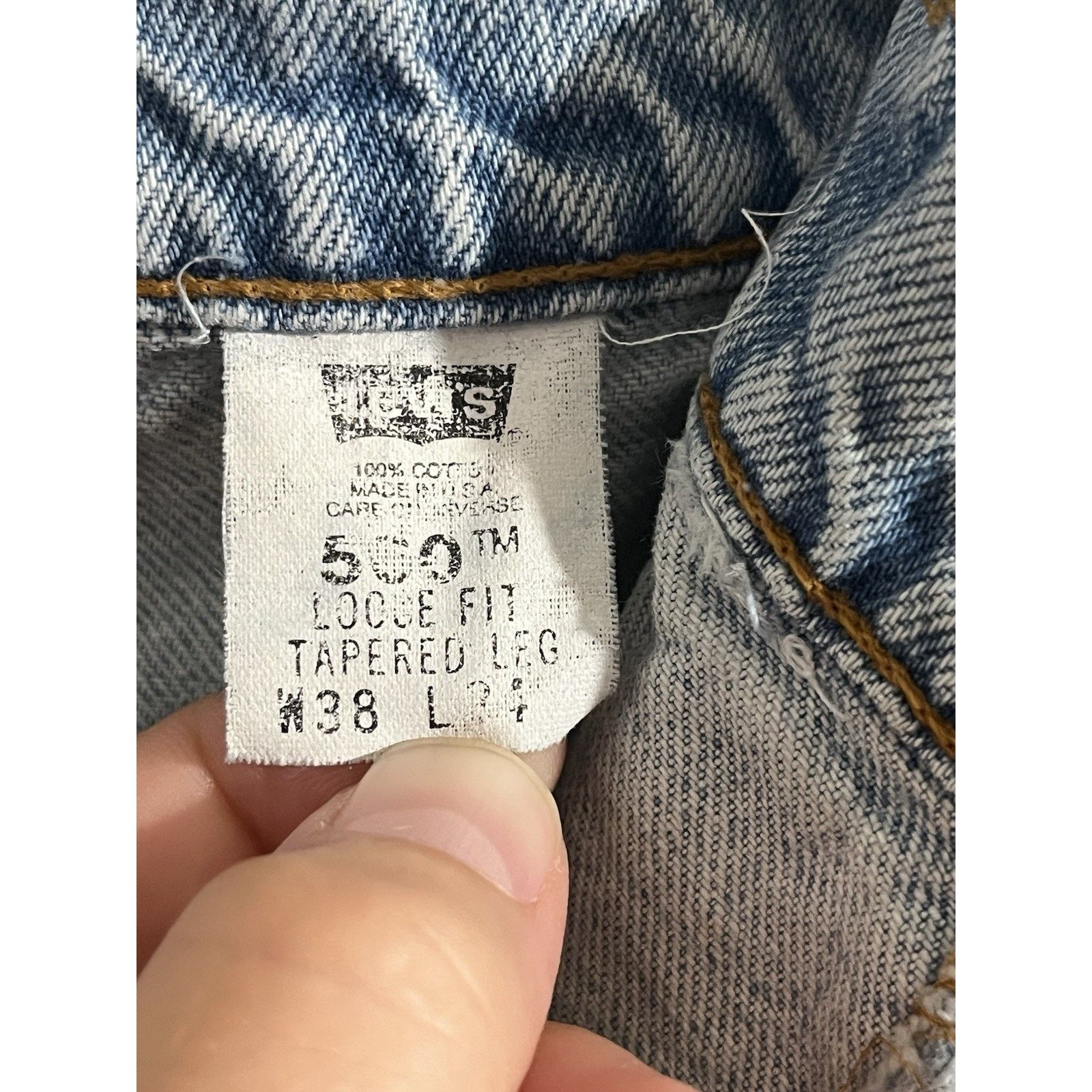 Levi's Vtg Levis 560 90’s Loose Tapered Leg Black Bat Wing Sz 38x34 Size US 38 / EU 54 - 2 Thumbnail