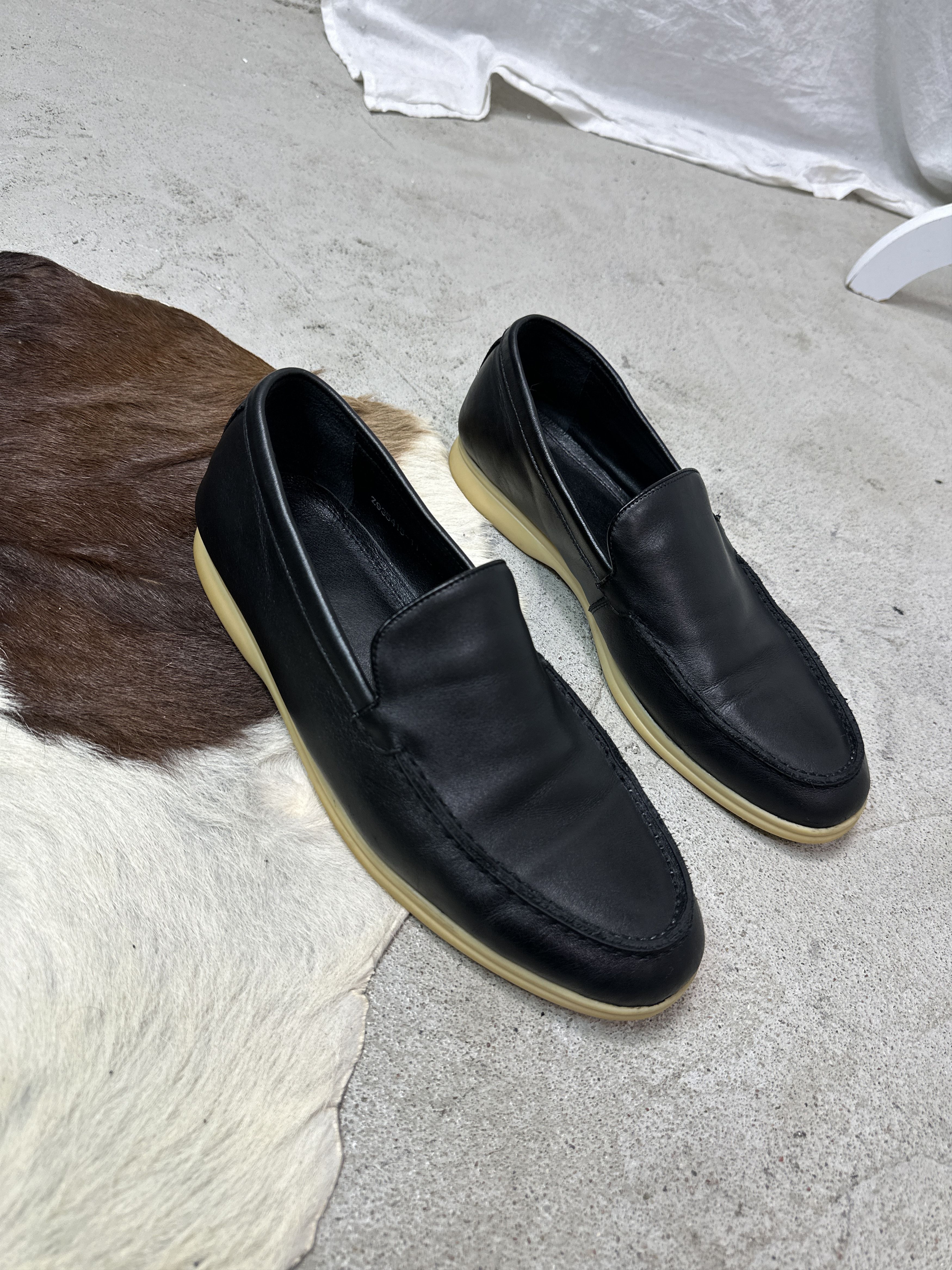 Vintage Vintage Leather Biker Loro Piana Walk Loafers Y2K Size US 9 / EU 42 - 1 Thumbnail
