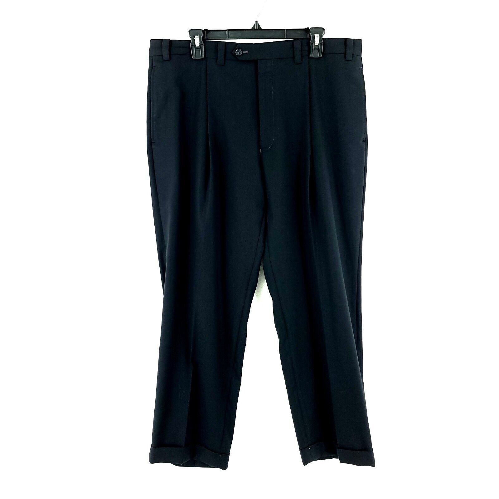 Joseph Abboud Joseph Abboud Blue Pleated Cuffed Mid Rise Dress Pants 38/28 Size 38R - 1 Thumbnail