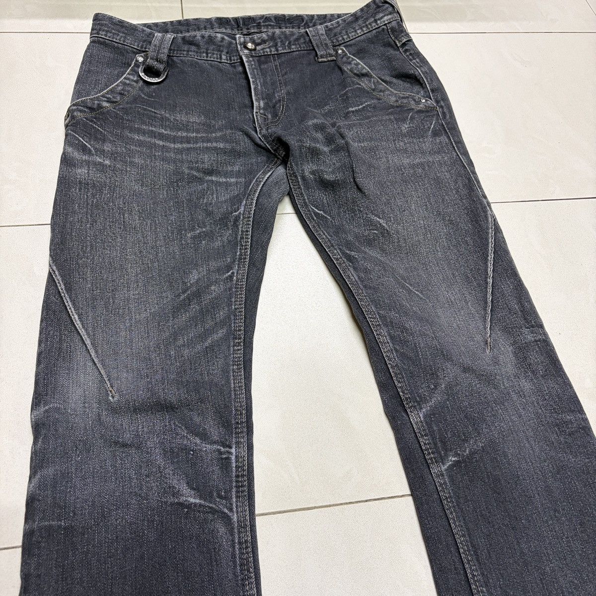 Nicole Club NCFM Rielabo Punk Flared Slim Jeans Size US 28 / EU 44 - 3 Thumbnail