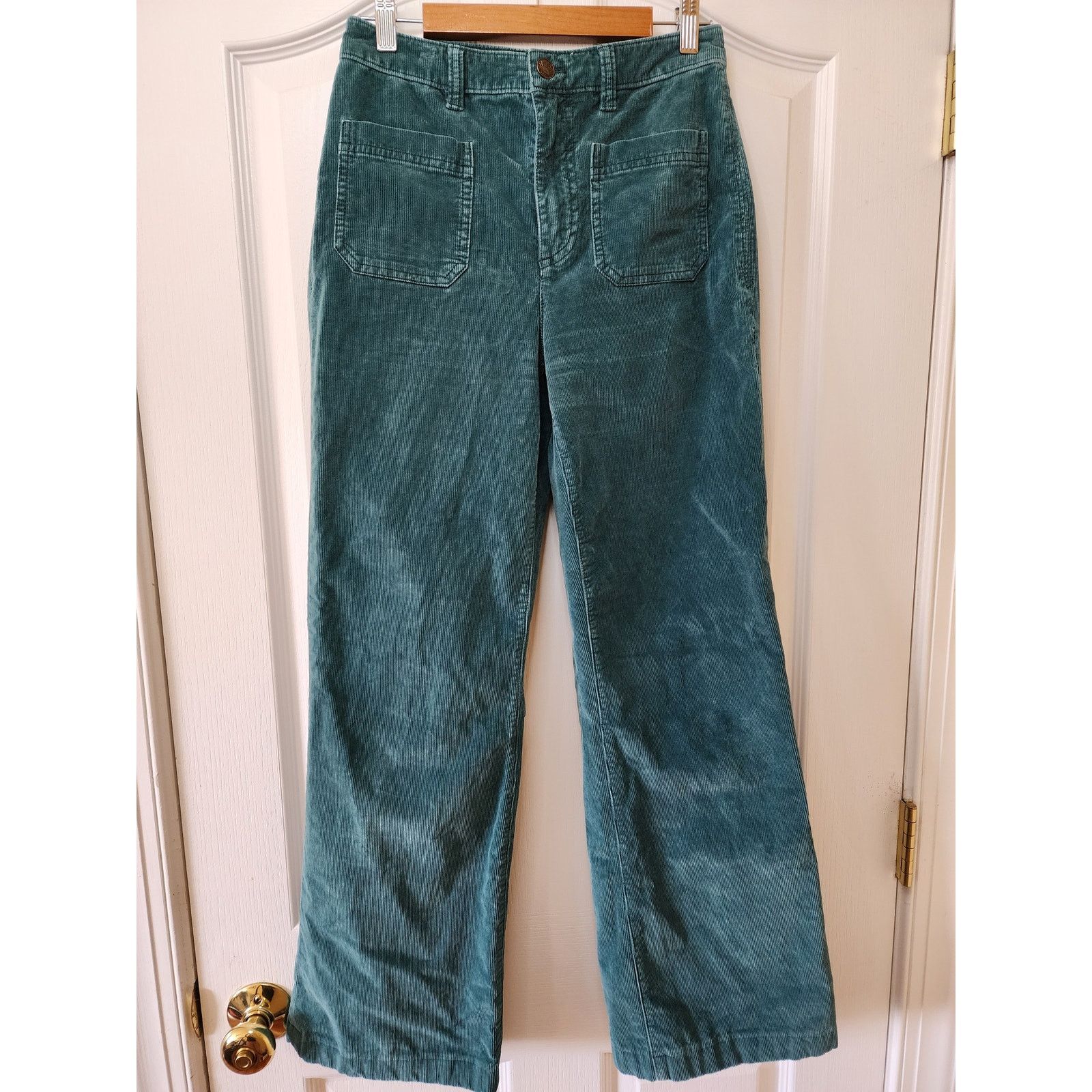 Faherty Faherty Stretch Corduroy Patch Pocket Pants Green 26 Flare Size 26" / US 2 / IT 38 - 1 Thumbnail