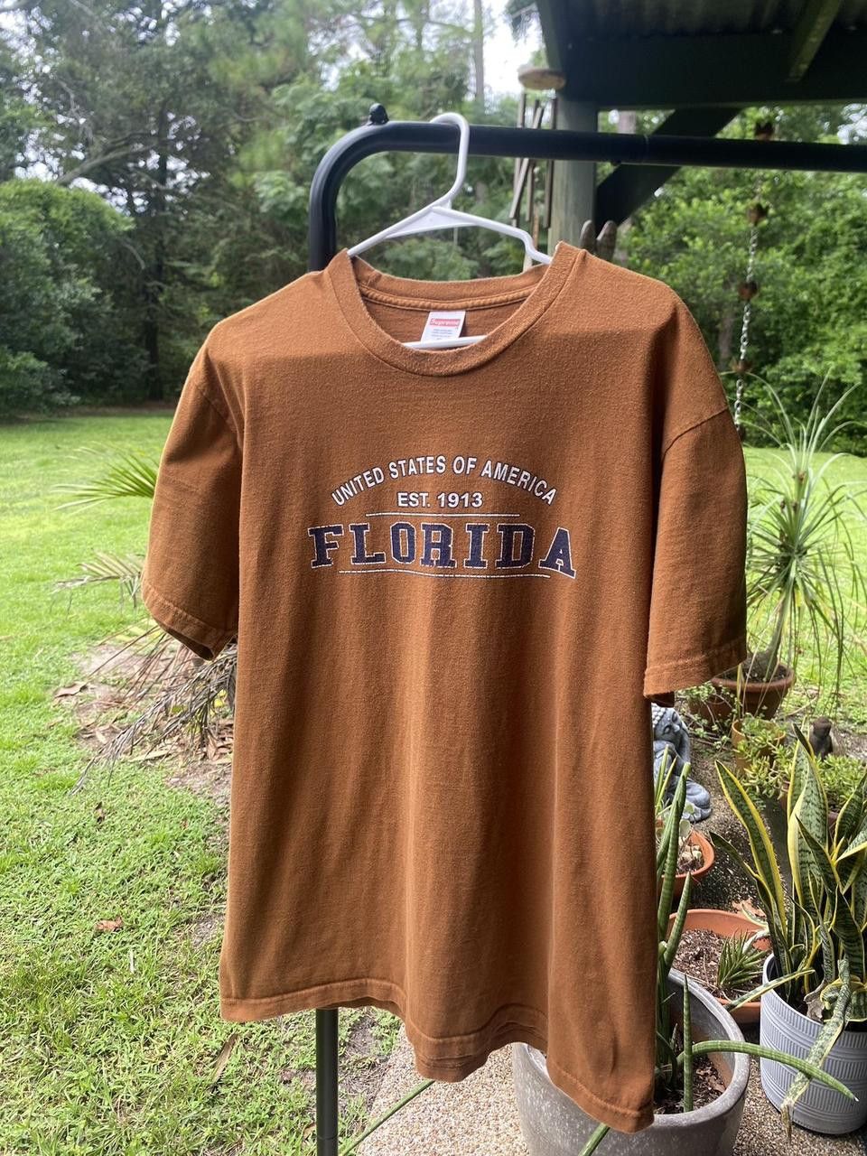 Supreme Brown Supreme Florida Established 1913 Graphic Tee Shirt XL Size US XL / EU 56 / 4 - 2 Thumbnail