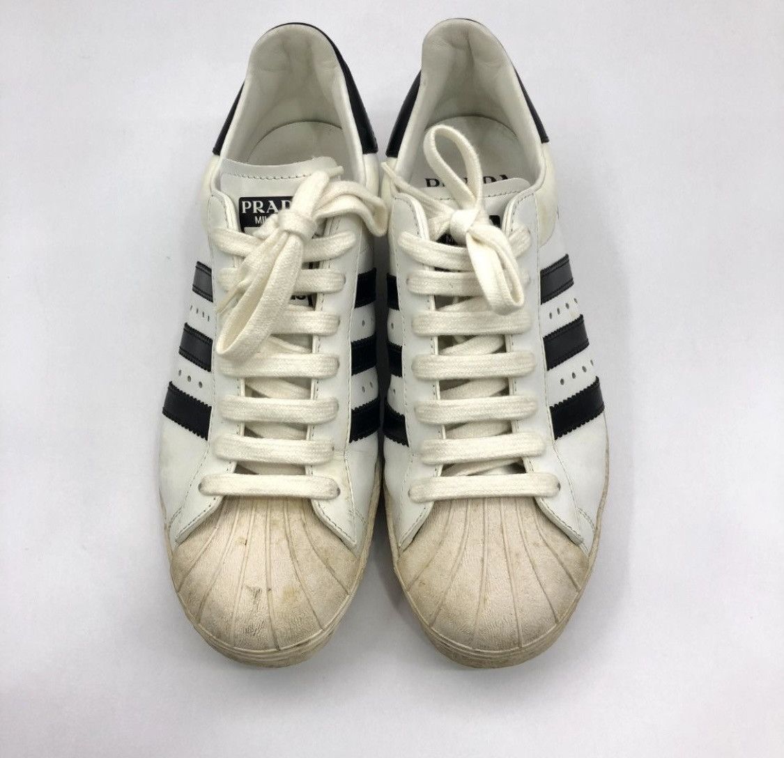 Adidas × Prada Adidas x prada superstar Y2k style Size US 6.5 / EU 39-40 - 3 Thumbnail