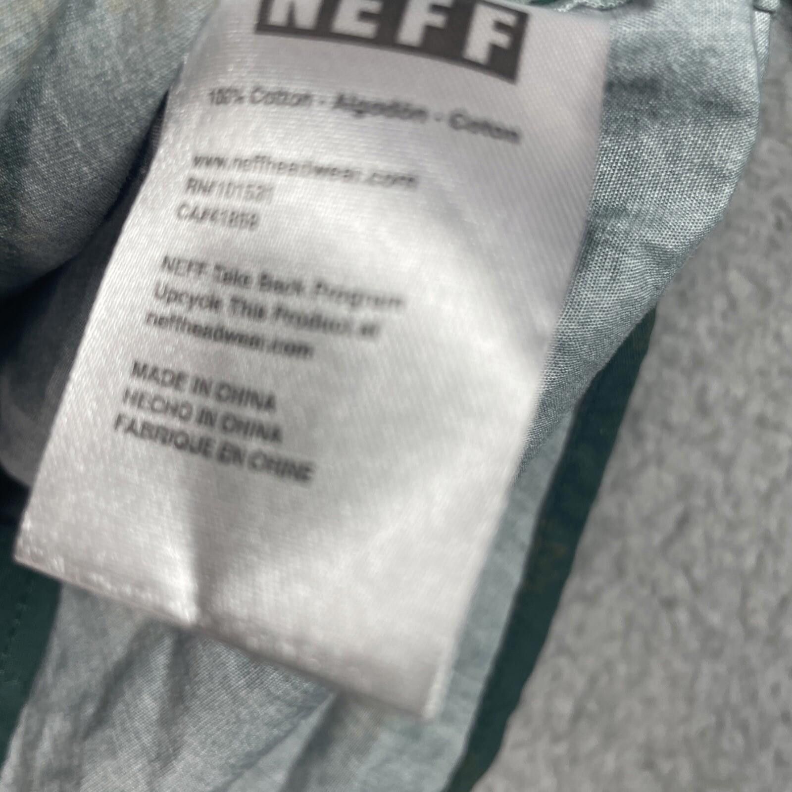 NEFF Neff XL Green Gold Button Up Flower Emblem Casual y2k Size US XL / EU 56 / 4 - 4 Thumbnail