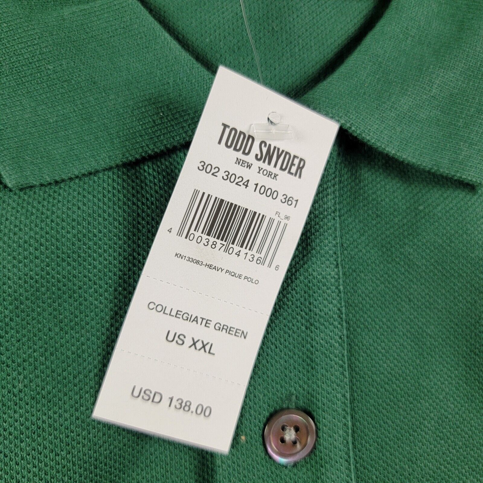 Todd Snyder Champion x Todd Snyder Pique Polo Shirt Short Sleeve NWT Size US XXL / EU 58 / 5 - 8 Thumbnail