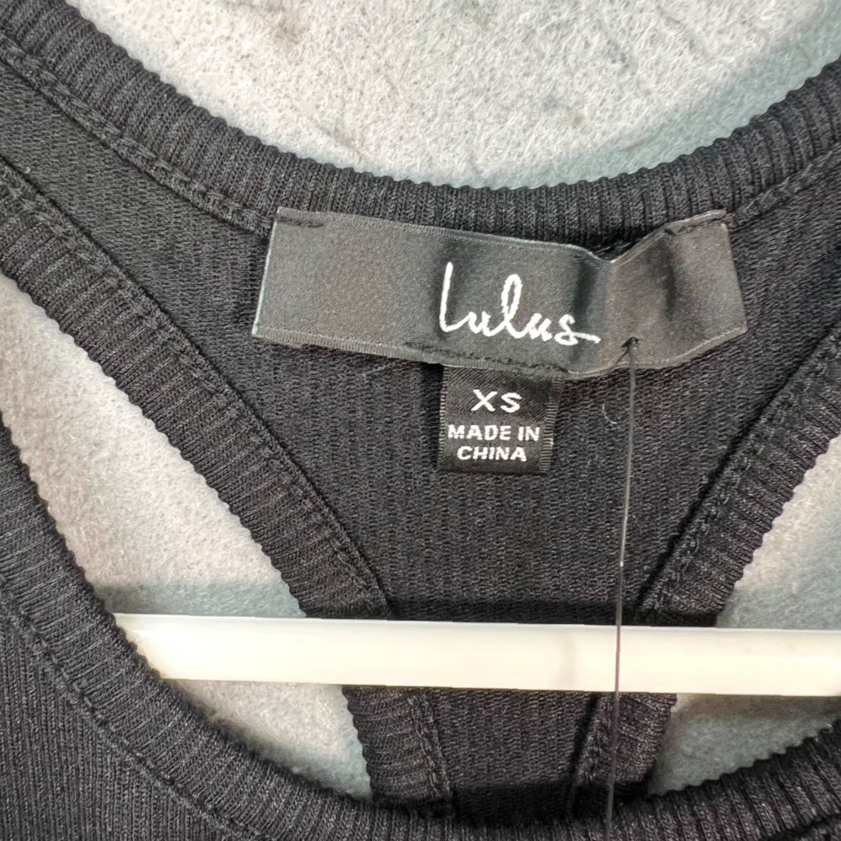 Lulus Lulus XS Black Tank Cropped Racerback Ribbed Cropped Tank Top Womens XS Black Summer Style New with Tags Size XS / US 0-2 / IT 36-38 - 3 Thumbnail