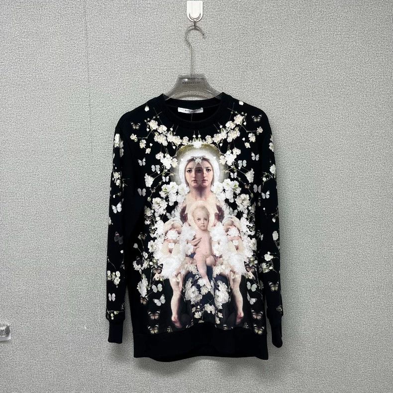 Givenchy Givenchy Black floral Virgin Mary sweater X Size US XS / EU 42 / 0 - 1 Thumbnail