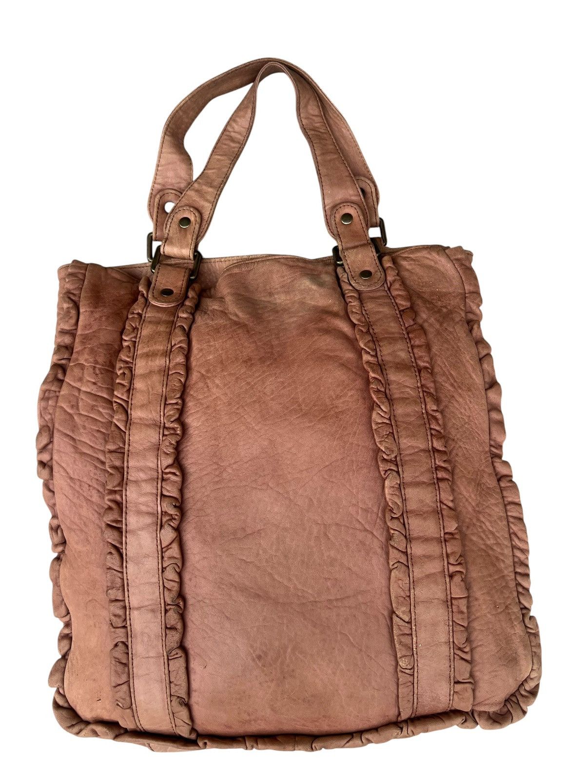Leather Vintage Gerard Darel Distressed Patina Leather Tote Bag Size ONE SIZE - 12 Thumbnail
