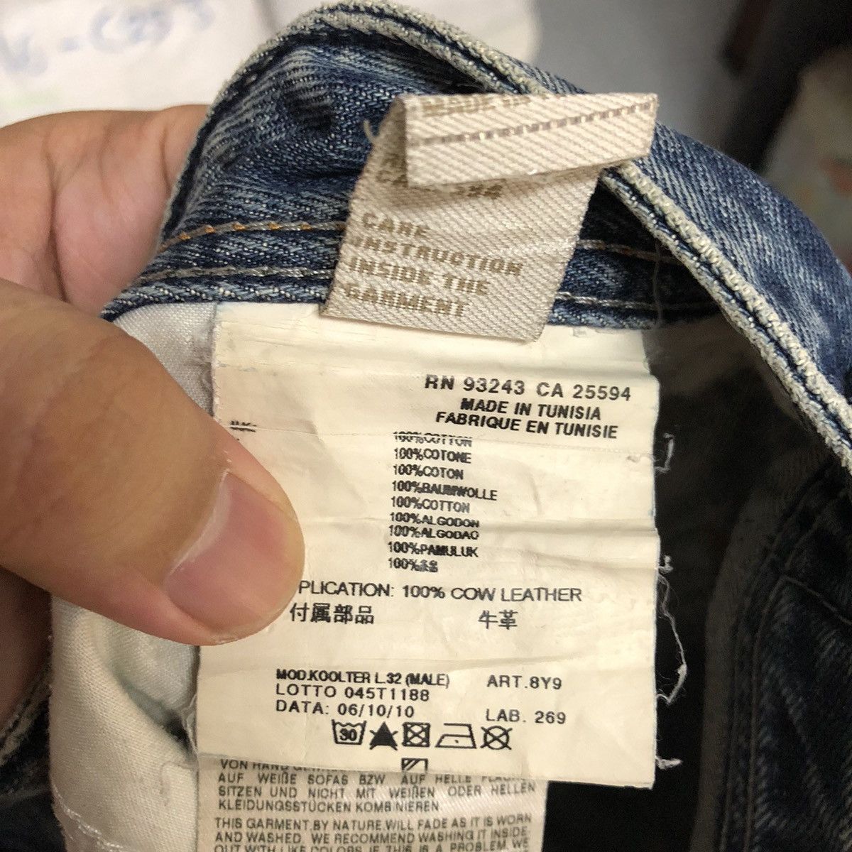 Diesel DL Diesel Industries faded Blue Denim Pants #C160 Size US 34 / EU 50 - 19 Thumbnail