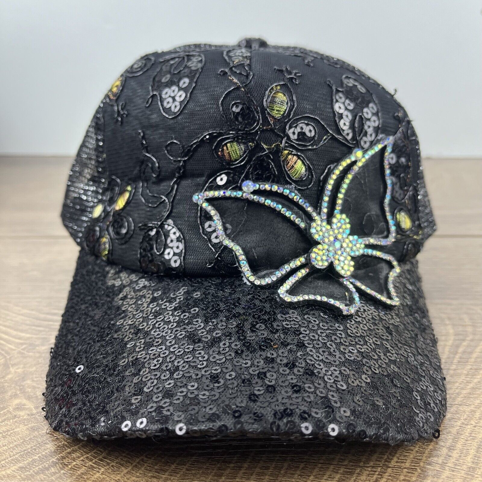 Other Flower Hat Black Flower Hat Black Cap Hat Adjustable Hat Bla Size ONE SIZE - 5 Thumbnail