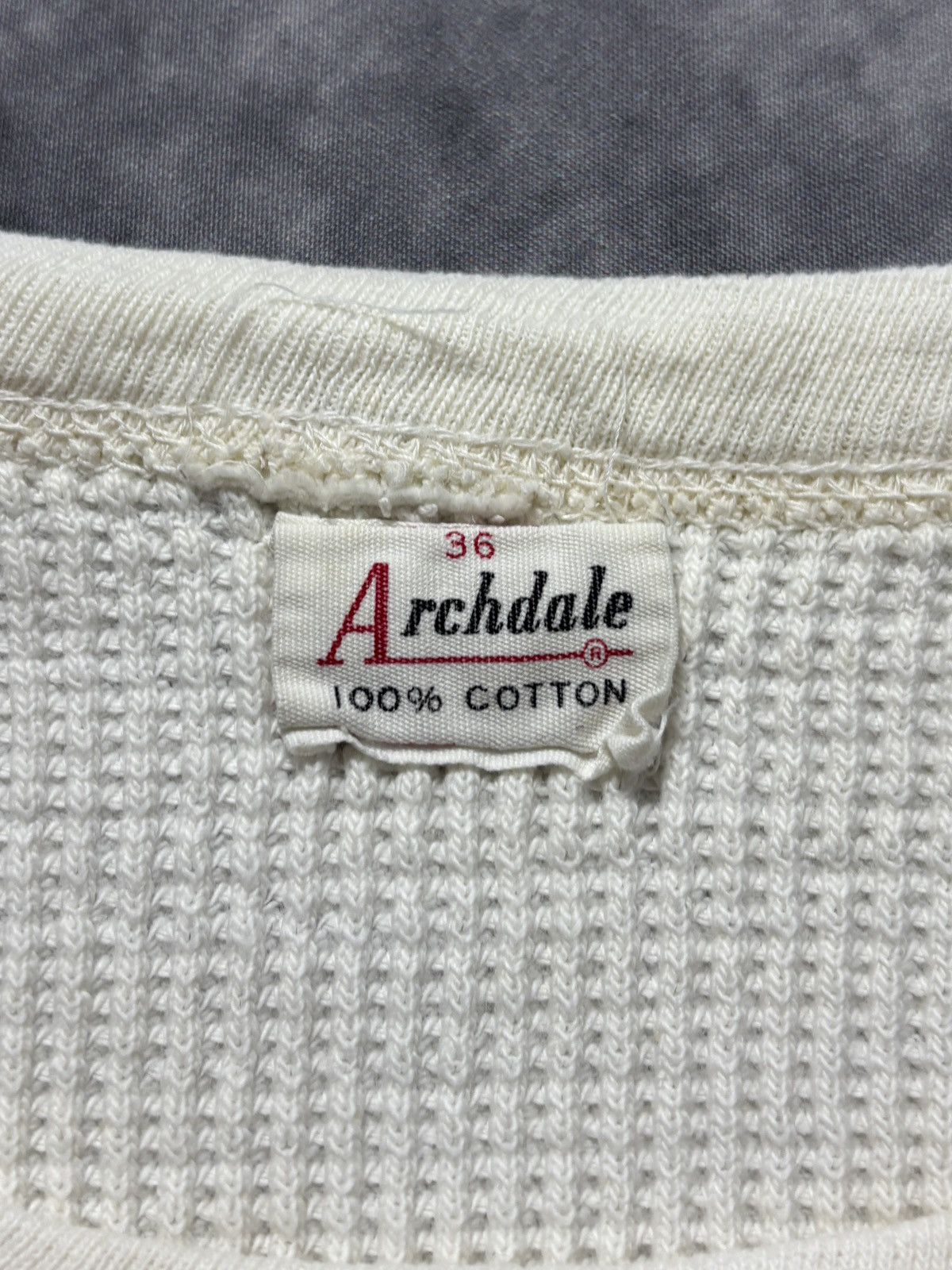 Vintage True Vintage Thermal Shirt 1950s Archdale 60s Waffle Longsle Size US XS / EU 42 / 0 - 4 Thumbnail