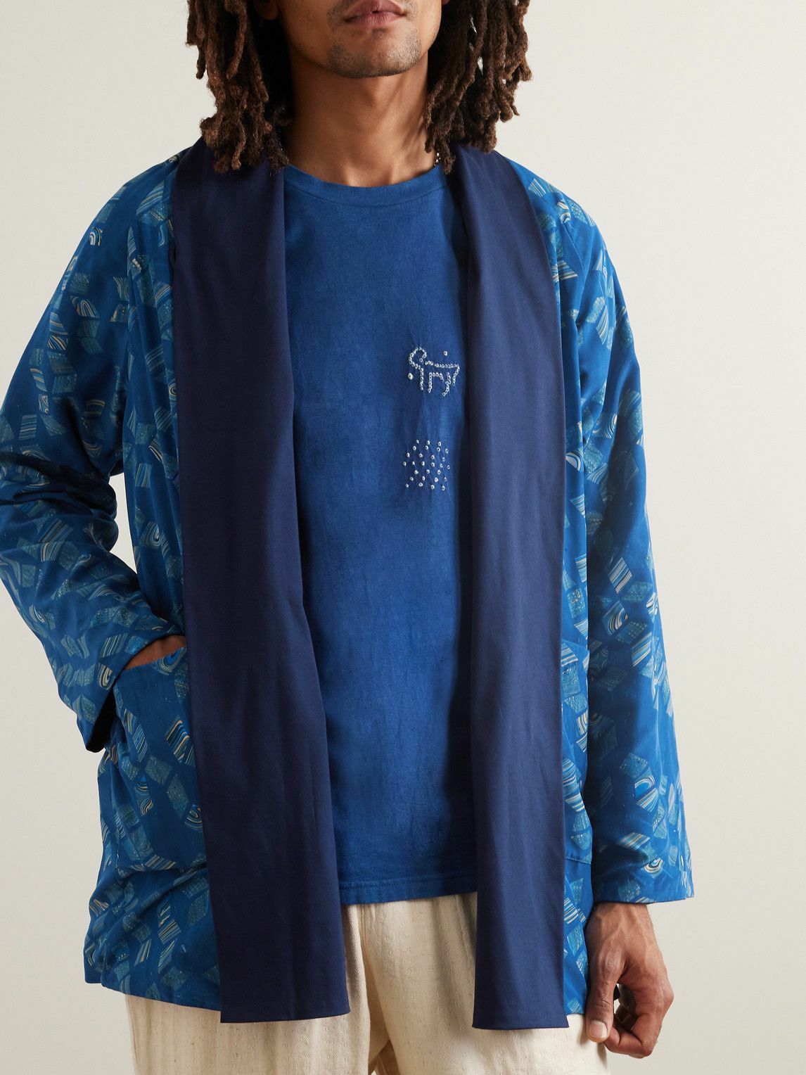 Blue Blue Japan Blue Blue Japan Reversible Printed Jersey Cady Jacket Size US XS / EU 42 / 0 - 2 Thumbnail