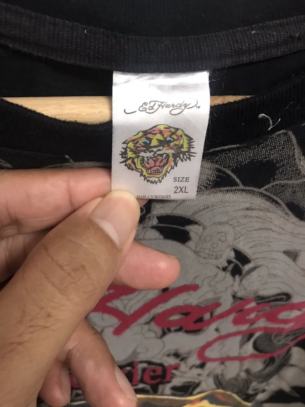 Ed Hardy Crazy🔥🔥 Vtg Y2K Ed Hardy by Christian Audigier Tiger Shirt Size US L / EU 52-54 / 3 - 6 Thumbnail