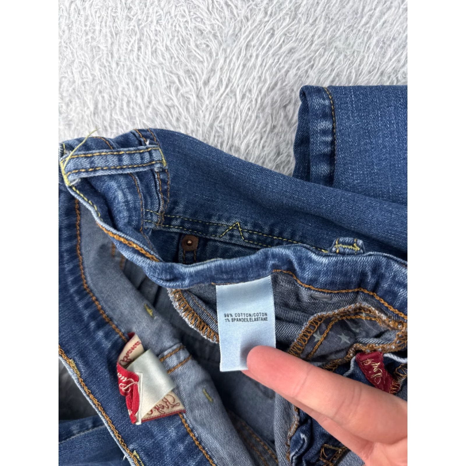 Lucky Brand VINTAGE Lucky Brand Jeans Womens Blue Denim 30x30 Bootcut Low Rise Cotton 10 Regular 5-Pocket Womens Mens? Size 32" / US 10 / IT 46 - 7 Thumbnail