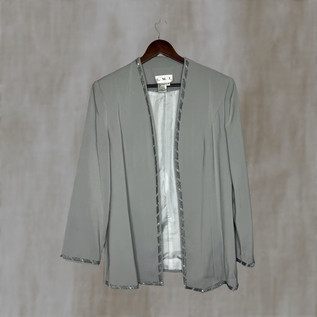 Vintage VINTAGE G.M.I Blazer Tank 2 Piece Women Size 14 White Polyester Double-Breasted Regular Pants Suit Shirt? Size XL / US 12-14 / IT 48-50 - 1 Thumbnail