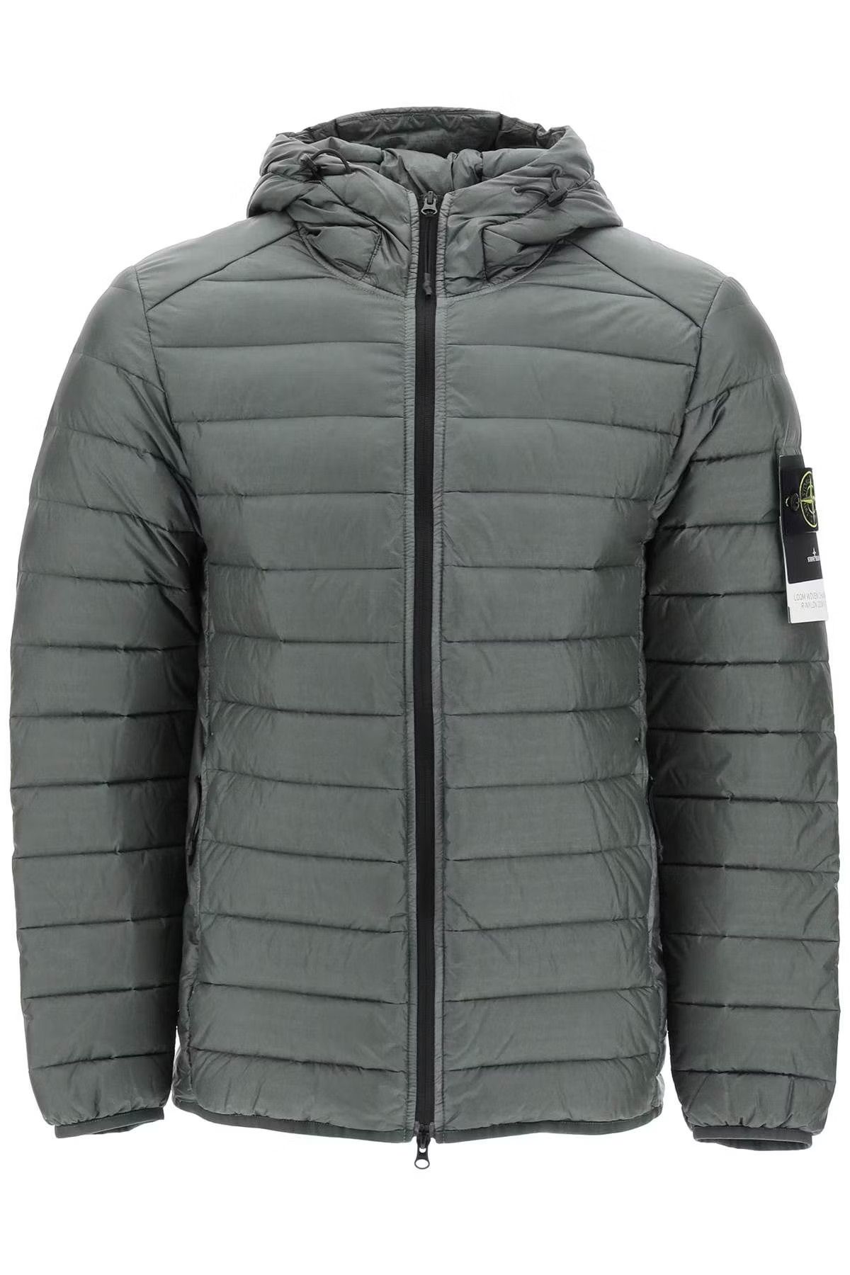 image of Stone Island O1S22I1N0524 Lightweight Down Jacket In Green, Men's (Size Small)