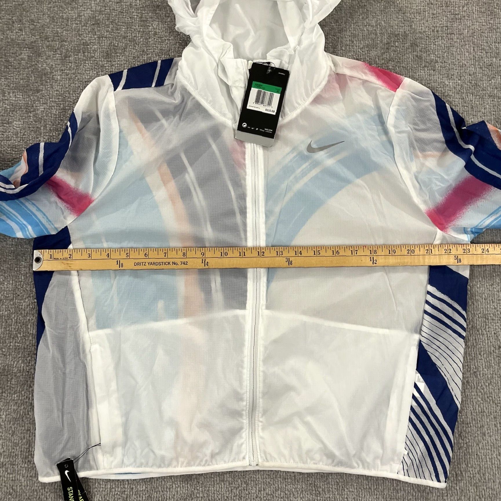 Nike Nike Jacket Womens XL White Multicolor Impossibly Light Hooded Running Pack NEW Size XL / US 12-14 / IT 48-50 - 5 Thumbnail