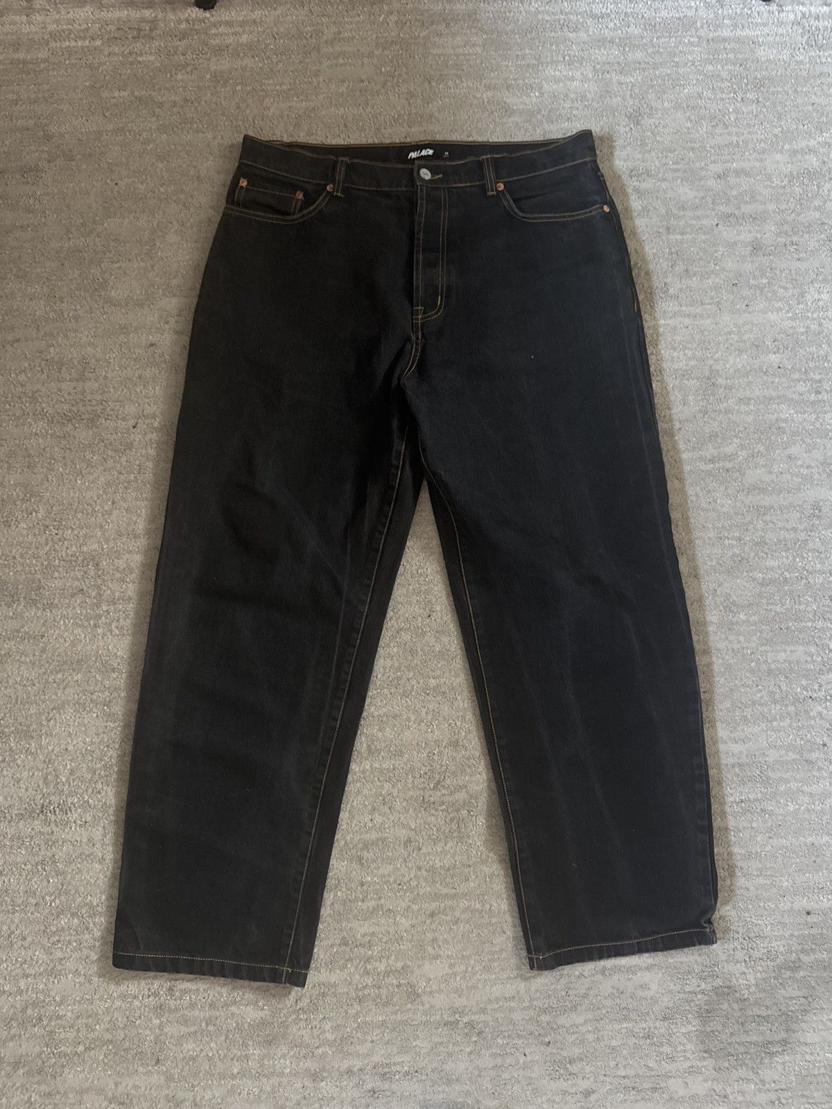 Calvin Klein × Palace CK1 Palace Baggy Jean Midstone Black | Grailed