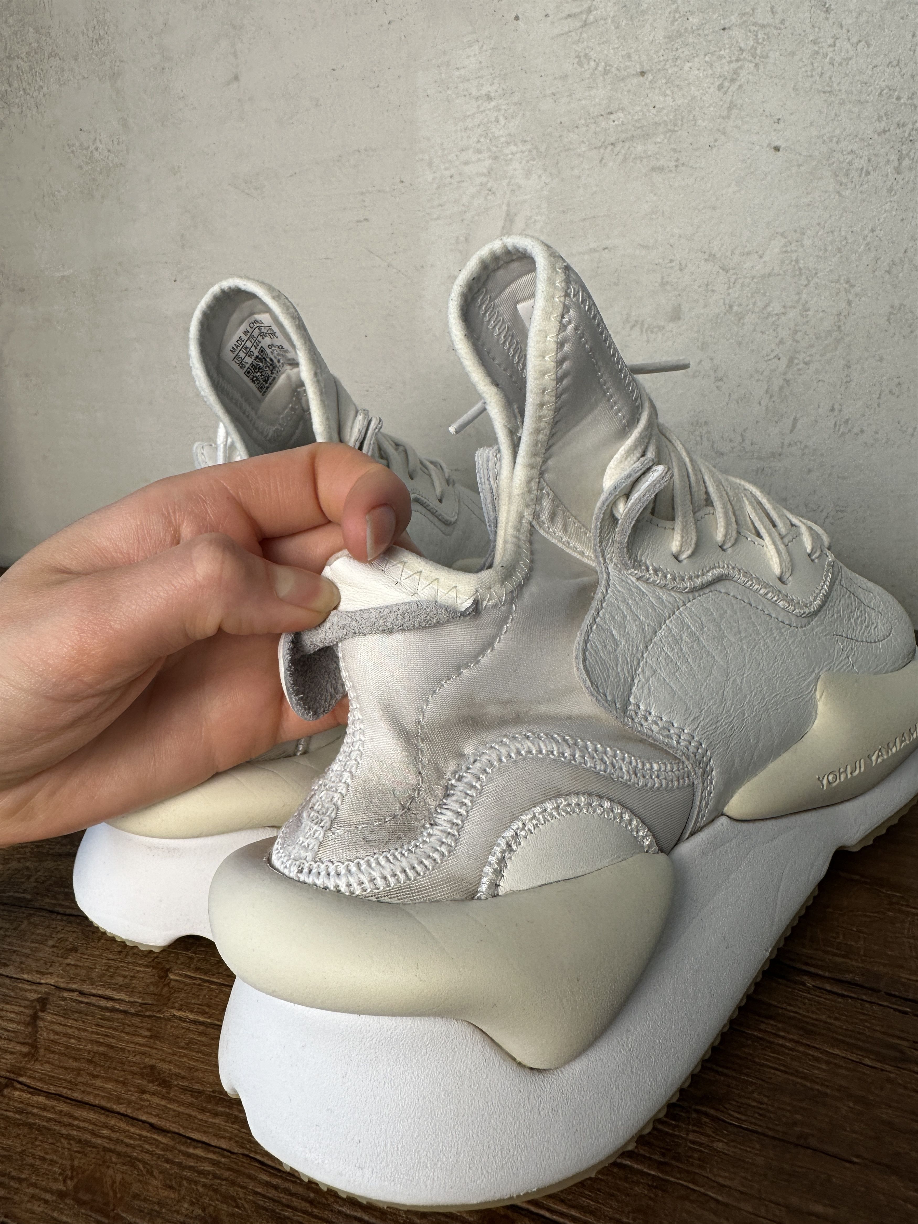 Adidas Y-3 Kaiwa Leather White Size US 10.5 / EU 43-44 - 9 Thumbnail