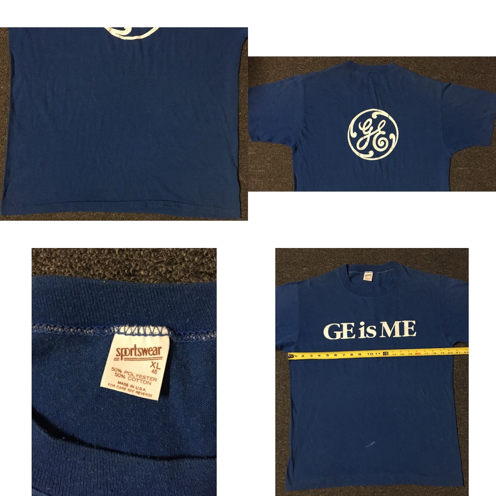 Vintage Vtg 80s GE Is Me Faded Promo Shirt M General Electric Energy Planet Grunge 70s Size US M / EU 48-50 / 2 - 8 Thumbnail