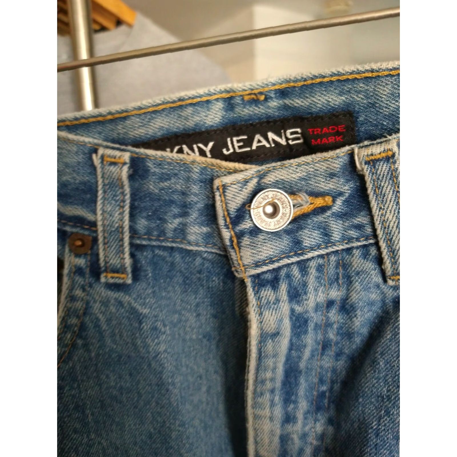 DKNY VINTAGE DKNY Men's Jeans Denim 33 x 30 Blue Bootcut Inseam 30 Regular Size 33 Size US 33 - 3 Thumbnail