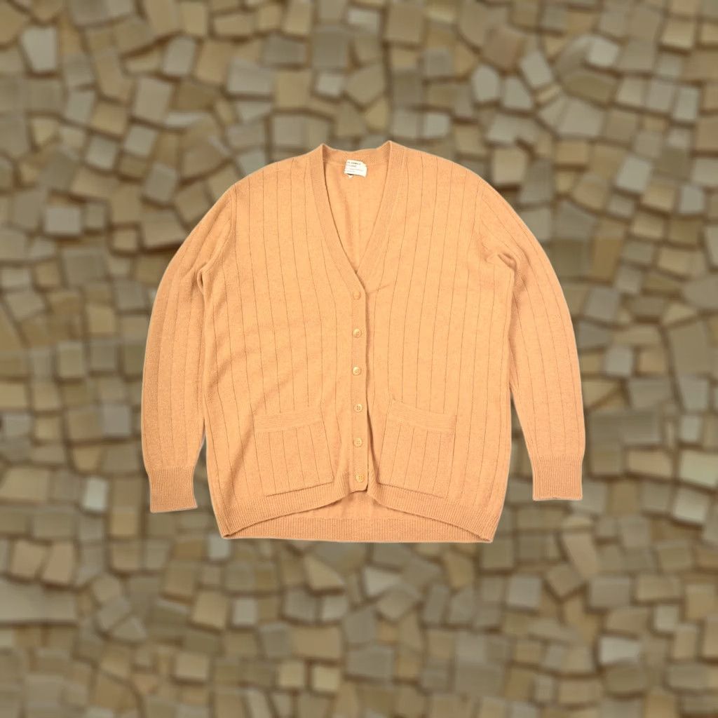 Vintage Hawick Cardigan Sweater Beige Size 42 Women Camelhair Lambswool Cashmere Wool Scotland Size M / US 6-8 / IT 42-44 - 1 Thumbnail