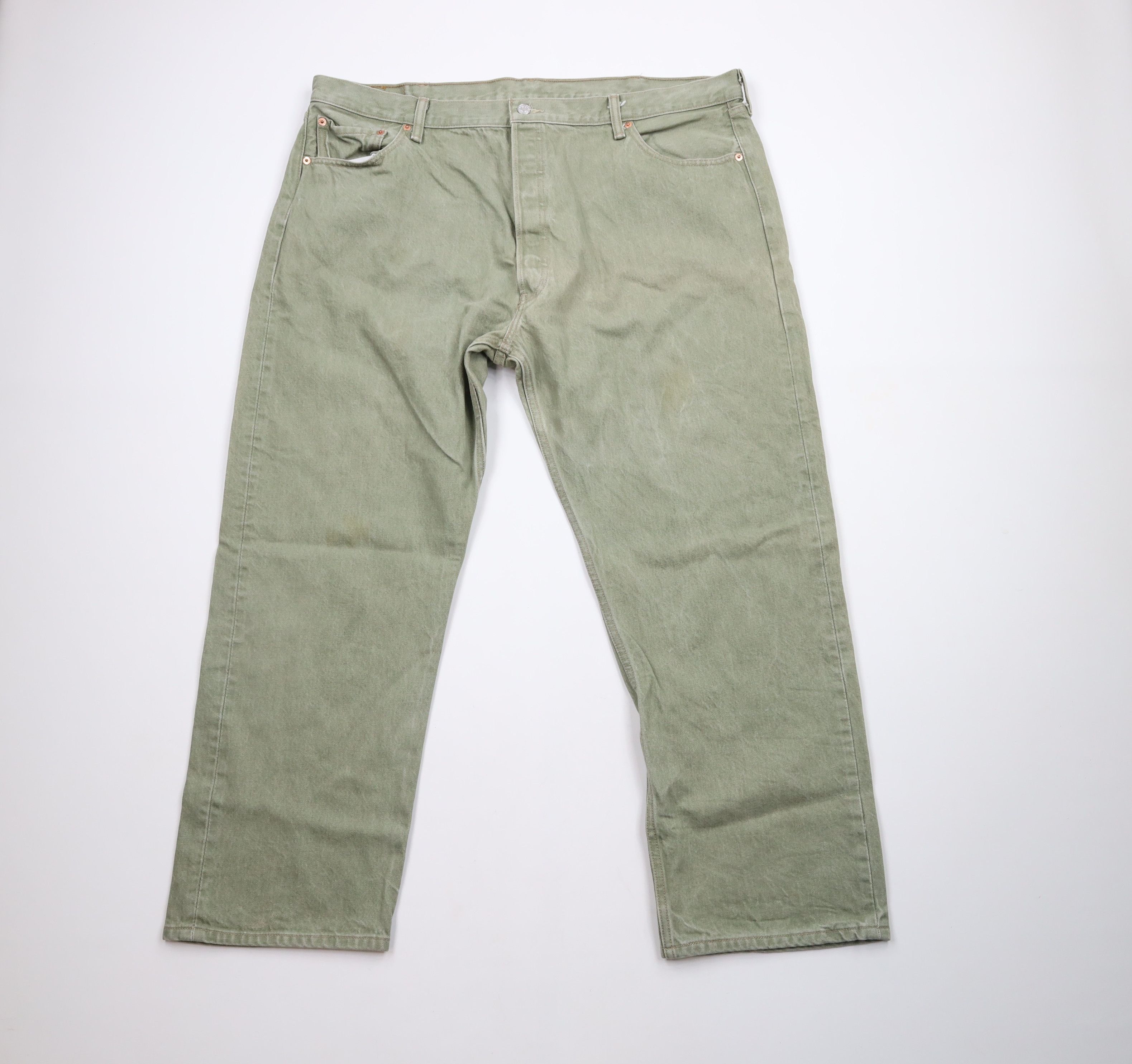 Levi's × Vintage Vintage Y2K Levis 501xx Original Fit Button Fly Jeans Green Size US 44 / EU 60 - 1 Thumbnail