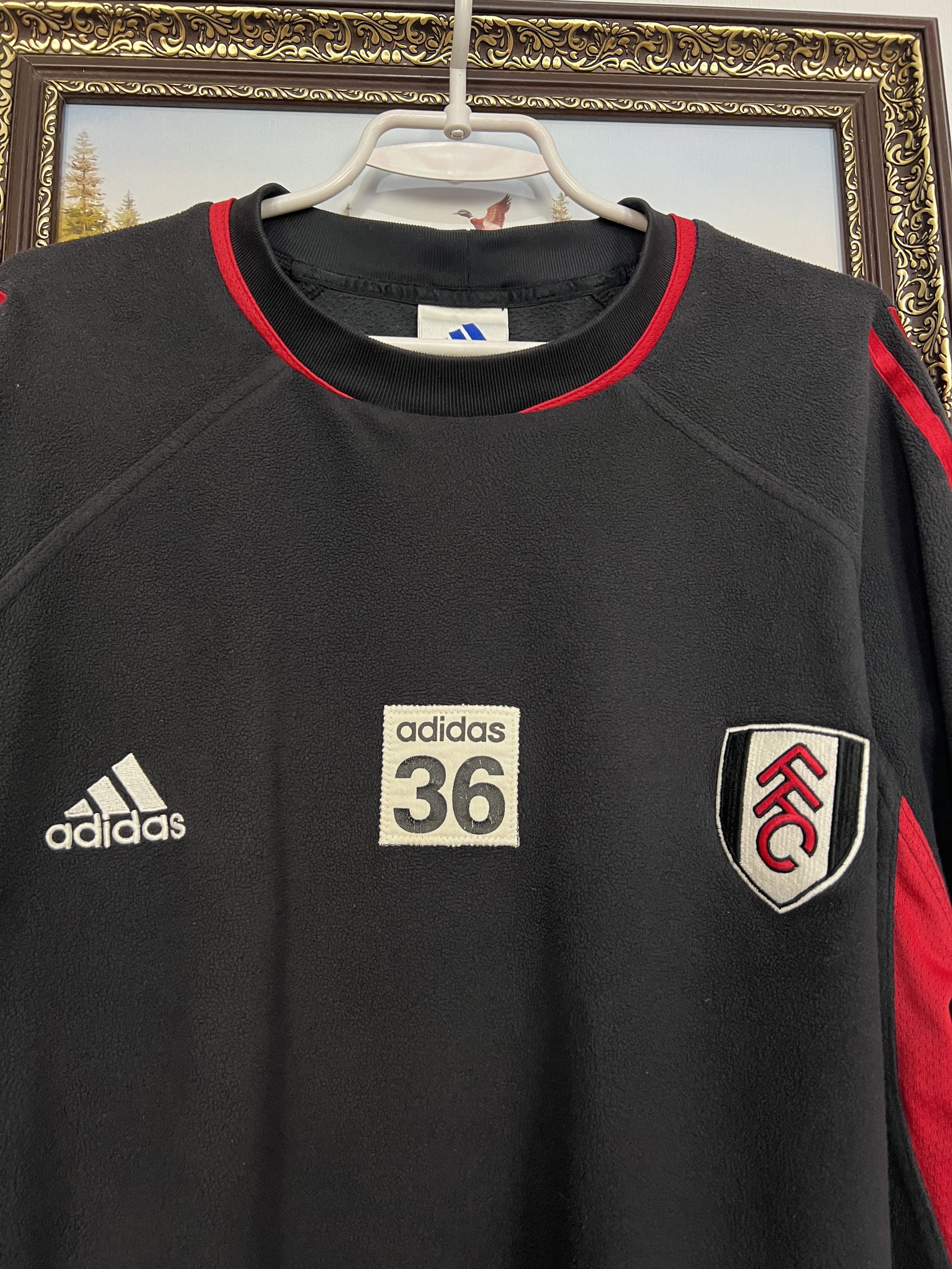 Adidas Fulham Football Fleece Player Issue Sweatshirt Jacket Size US XXL / EU 58 / 5 - 3 Thumbnail