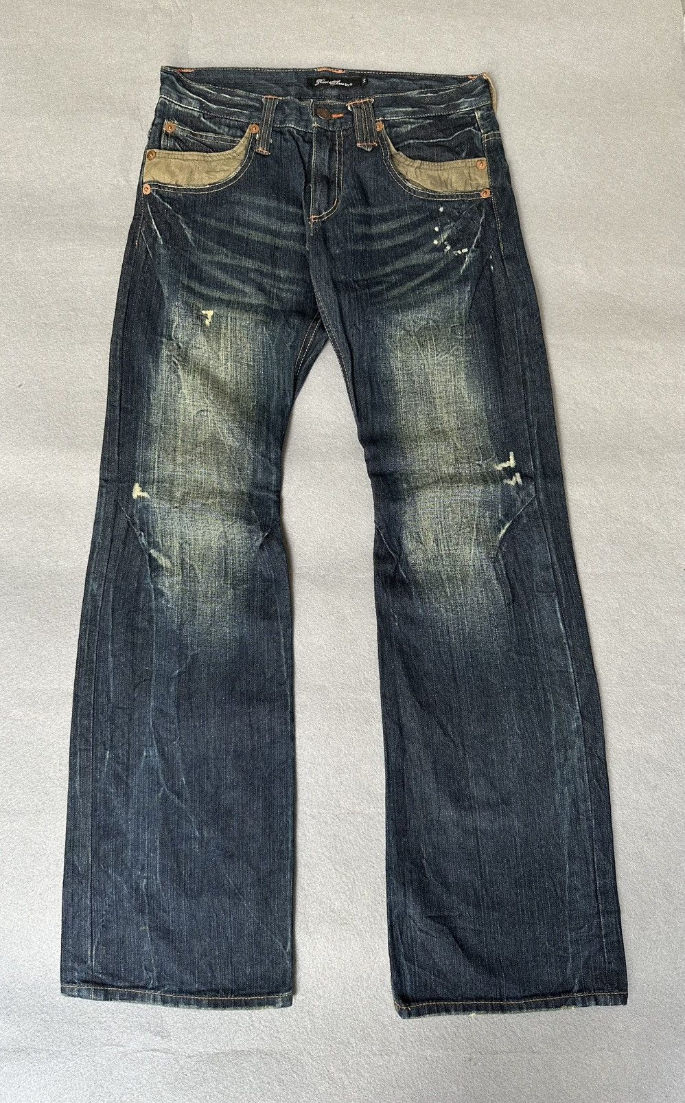Japanese Brand FLARE Root Three Design Denim Size US 30 / EU 46 - 1 Thumbnail