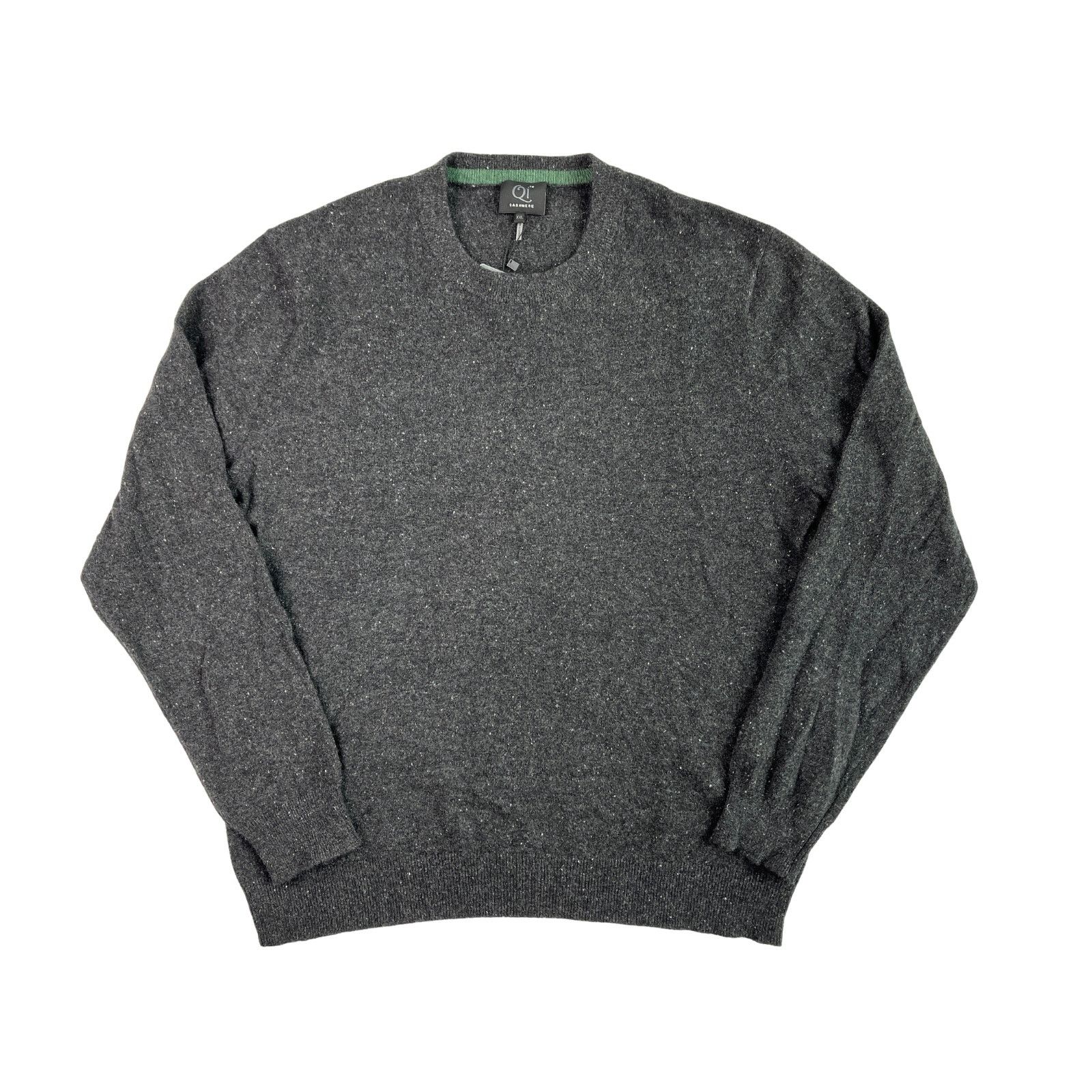 Qi Cashmere Gray Men's V-Neck shops Sweater