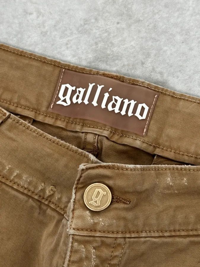 John Galliano 2010s John Galliano Skinny Beige UK Flag Pocket Pants Size US 30 / EU 46 - 11 Thumbnail