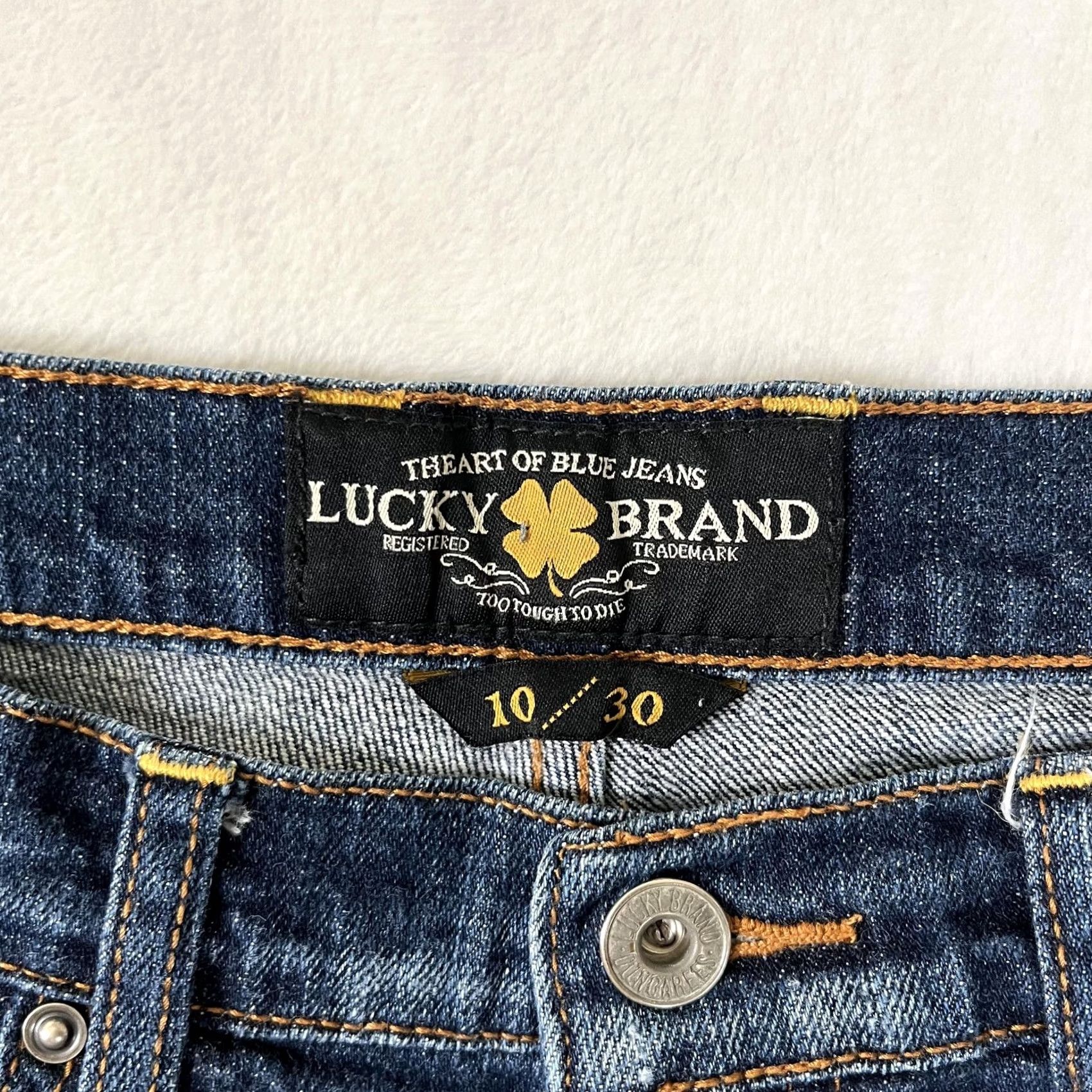 Lucky Brand Lucky Brand Classic Rider Crop Jeans Womens 10/30 Blue Medium Wash Stretch Denim Jeans Size 32" / US 10 / IT 46 - 4 Thumbnail