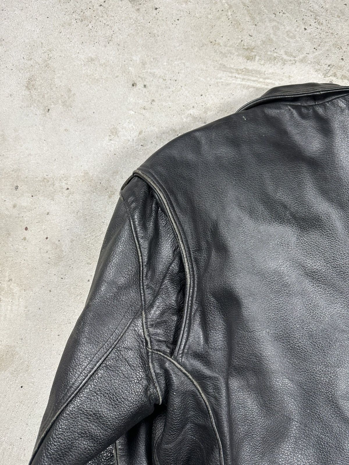 Genuine Leather × Vintage Vintage Y2K Ramones Black Moto Biker Leather Jacket Heavy Size US L / EU 52-54 / 3 - 15 Thumbnail