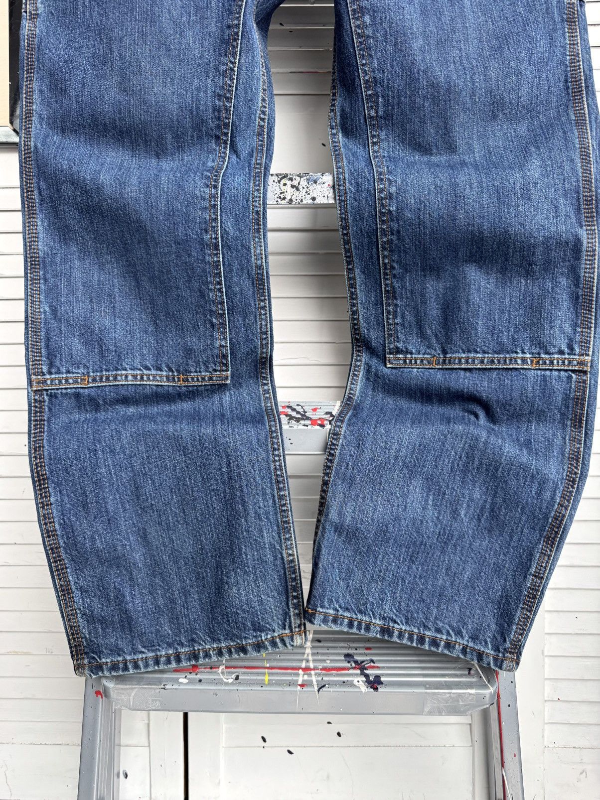 Carhartt Carhartt B04 Double Knee Loose Fit Denim Work Pants Blue Size US 33 - 3 Thumbnail