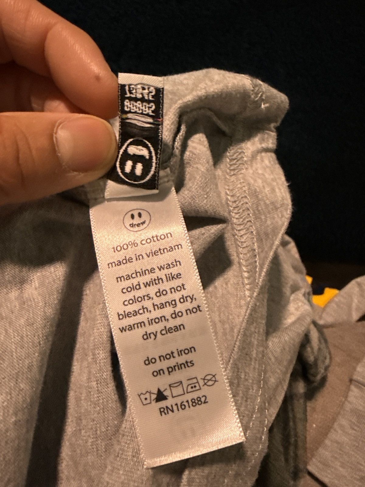 Drew House Drew House Long Sleeve Hug tee Heather grey Size US L / EU 52-54 / 3 - 9 Thumbnail