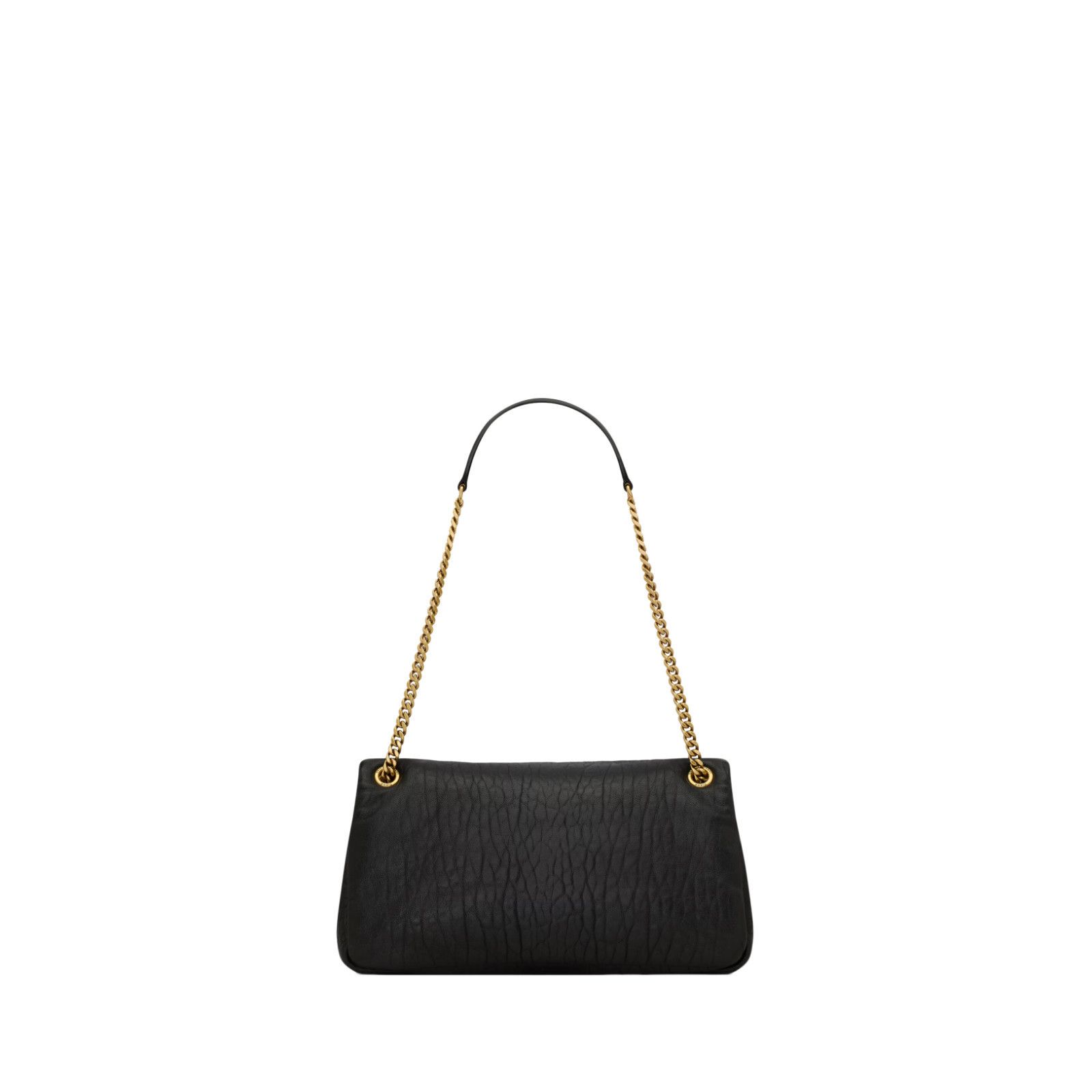 Saint Laurent Paris Saint Laurent Calypso Medium Black Grained Lambskin Shoulder Size ONE SIZE - 2 Thumbnail