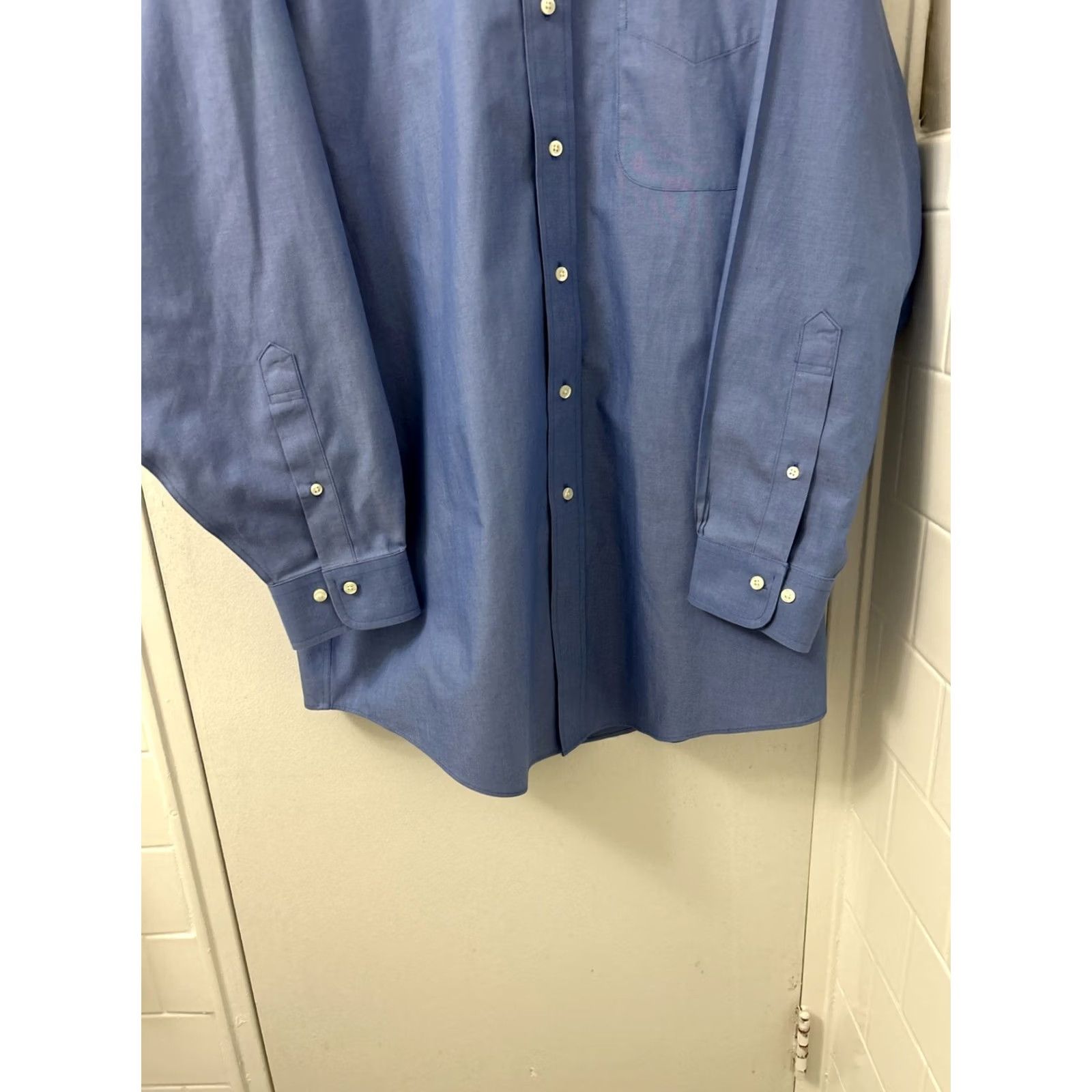 Brooks Brothers VINTAGE Brooks Brothers Original Polo Shirt Mens 16.5 Blue Non Iron Button Up L/S Shirt Size US XL / EU 56 / 4 - 3 Thumbnail